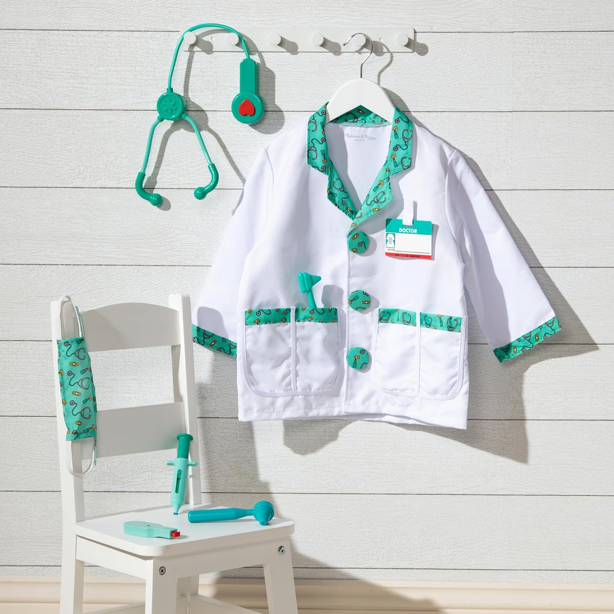 Melissa & Doug Doctor Role Play Costume Dress-Up Set (7 pcs)