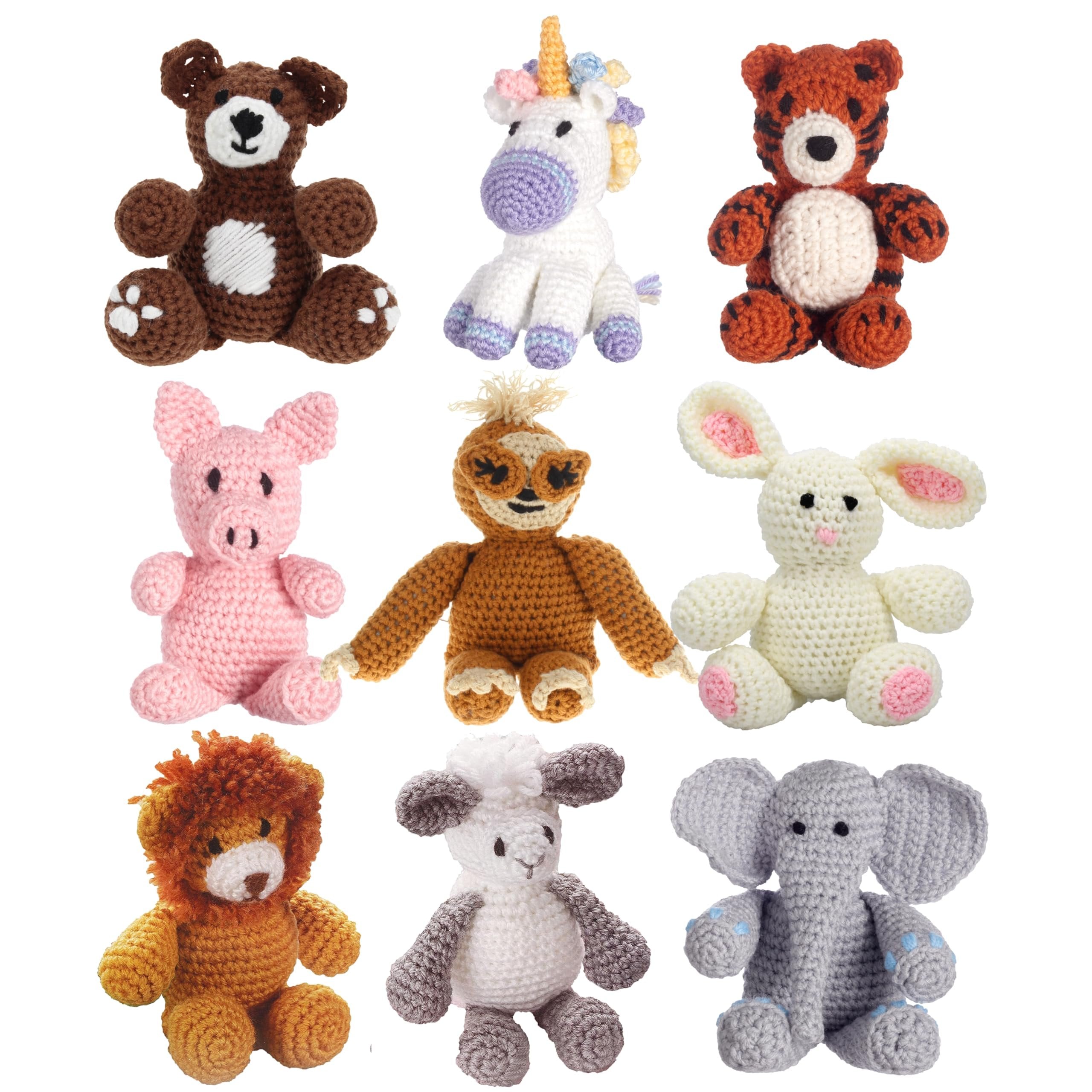 LEISURE ARTS - Crochet Kits, Friends Billie Bunny, 3", Crochet Kit for Beginners, Complete Kit, Animal Kits, Animal Kit, DIY Amigurumi Kits