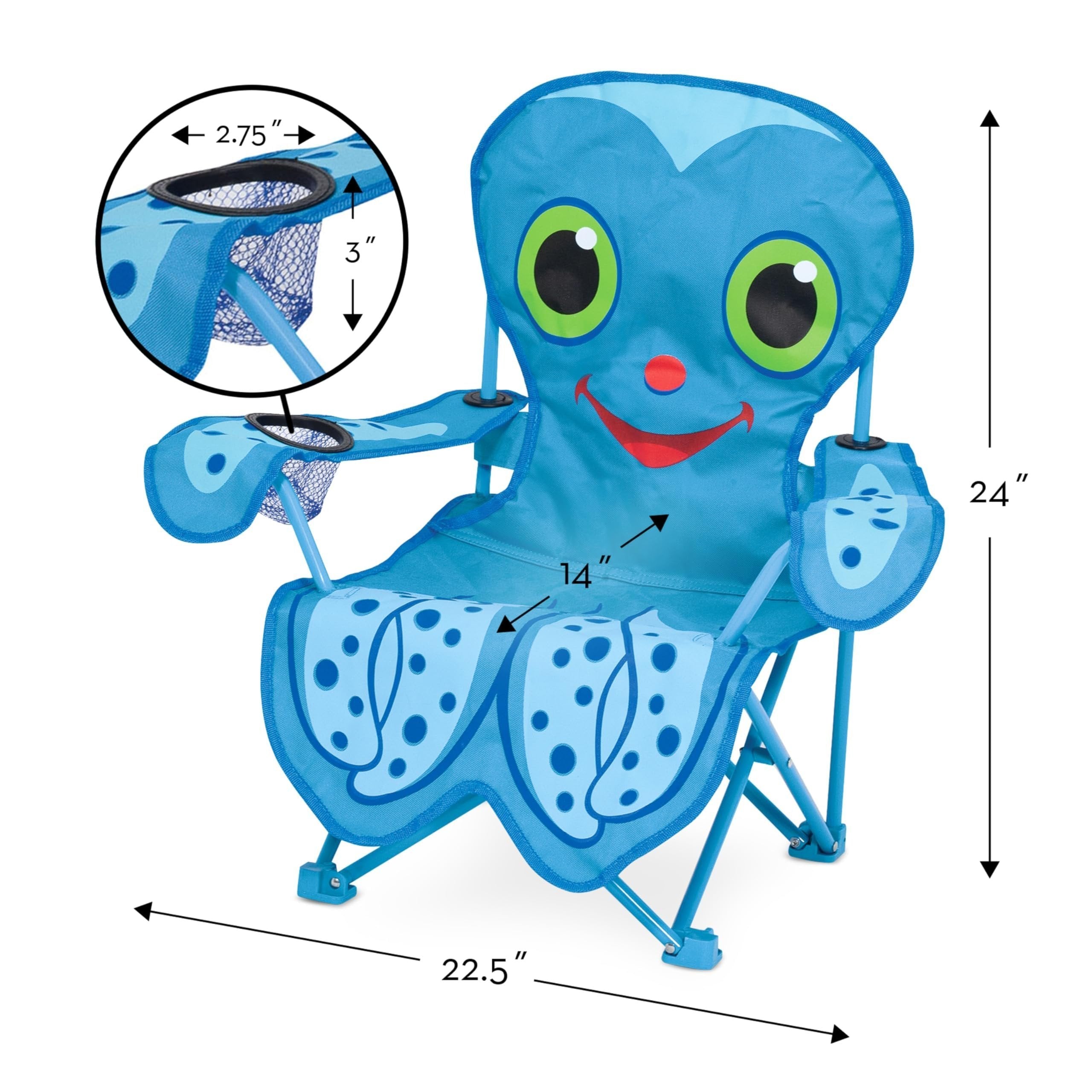 Melissa & Doug Sunny Patch Flex Octopus Folding Beach Chair for Kids
