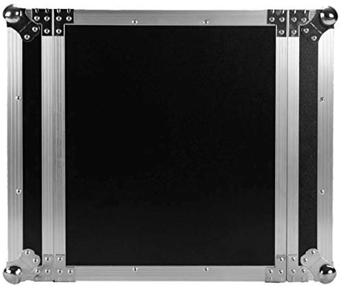 DEEJAY LED Durable Amp Rack 18" Deep ATA 300 Style with Heavy Ball Corners Latches and Rubber feet, Flight Road Amplifier Case with Wheels from Marathon Includes Spring Action Handles (TBH12UADW)