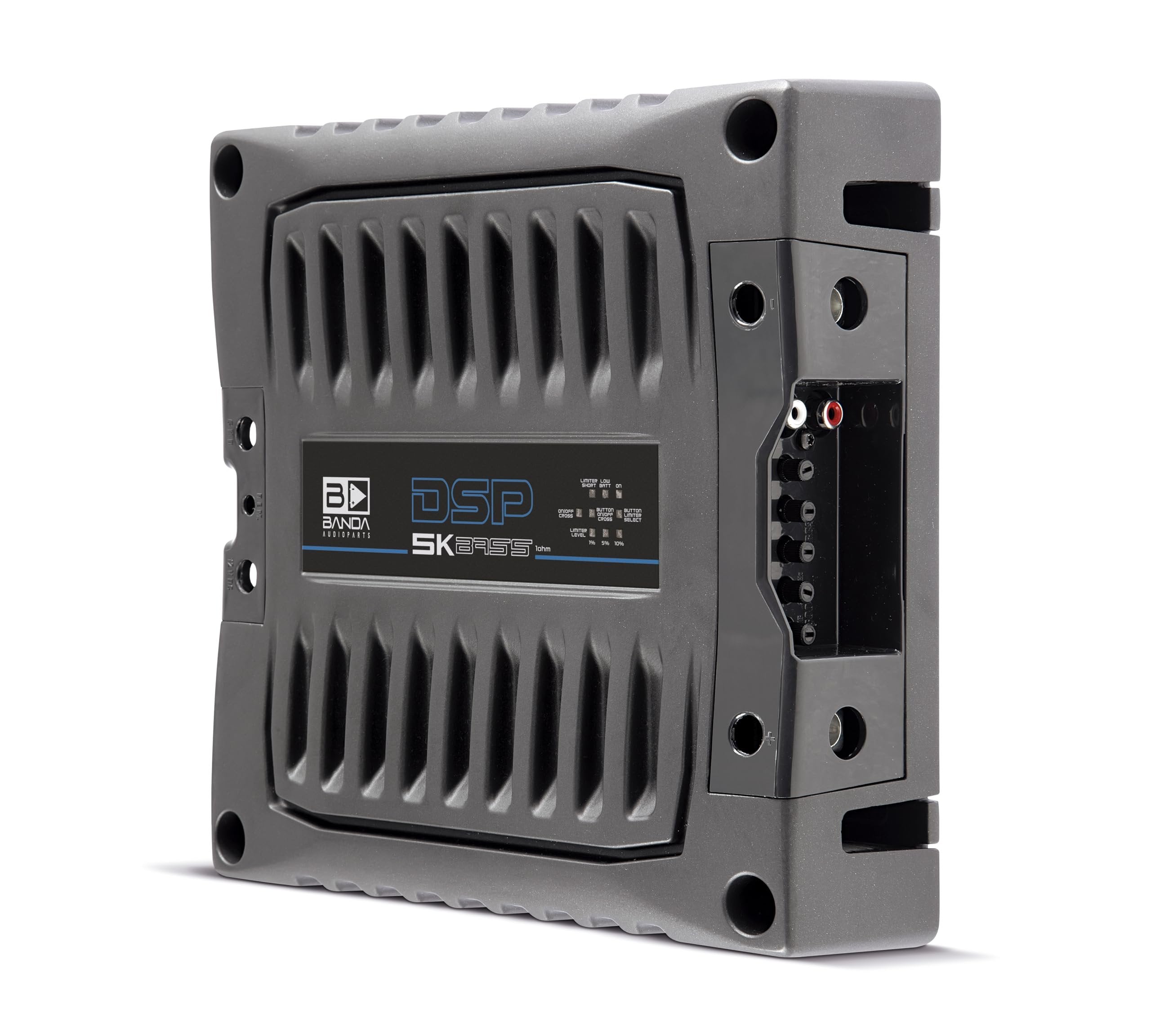 BANDA Audioparts DSP5K1BLACKBASS 5K DSP Bass Amplifier Car Audio Amp 1 x 5000 Watts Rms 1-Ohm Vehicle Amplifier Audio Speaker Systems Delivering Robust Power and Efficiency