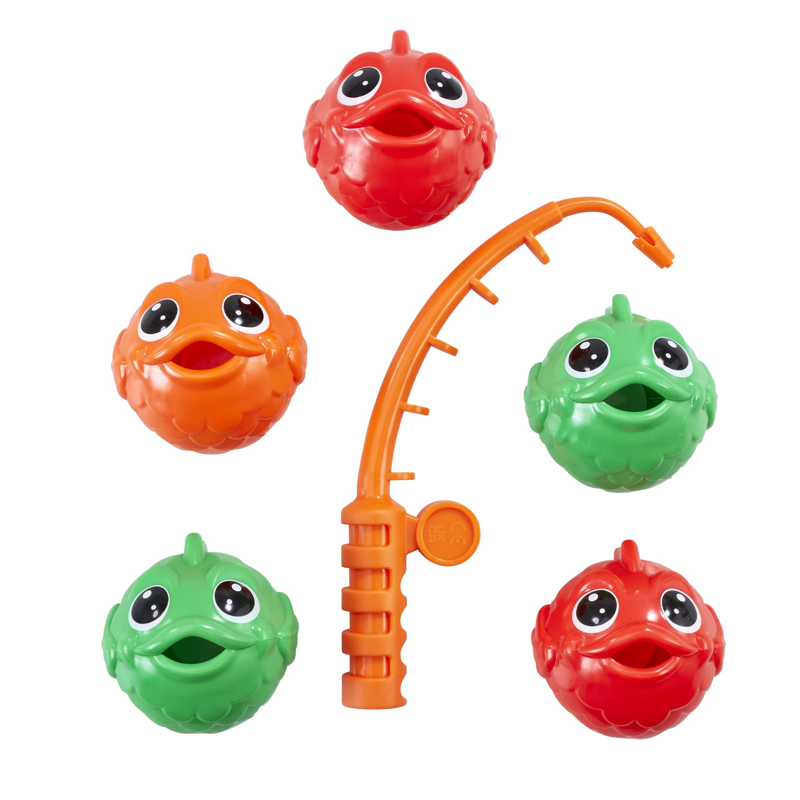 Wahu Let's Go Fishin' 6-Piece Kids Pool and Bath Toy Set for Ages 5+, Kids Fishing Water Toys Set with 1 Fishing Pole and 5 Colorful Fish