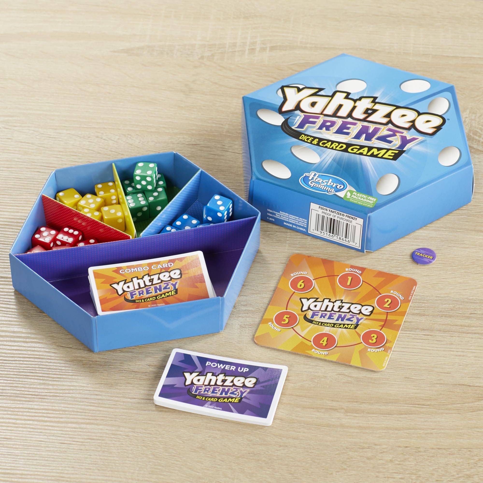 Hasbro Gaming Yahtzee Frenzy Dice & Card Game, Fast-Paced Dice Game, Card Games for Families and Kids, Easy to Learn Family Games, for 2 to 4 Players, Ages 8 and Up