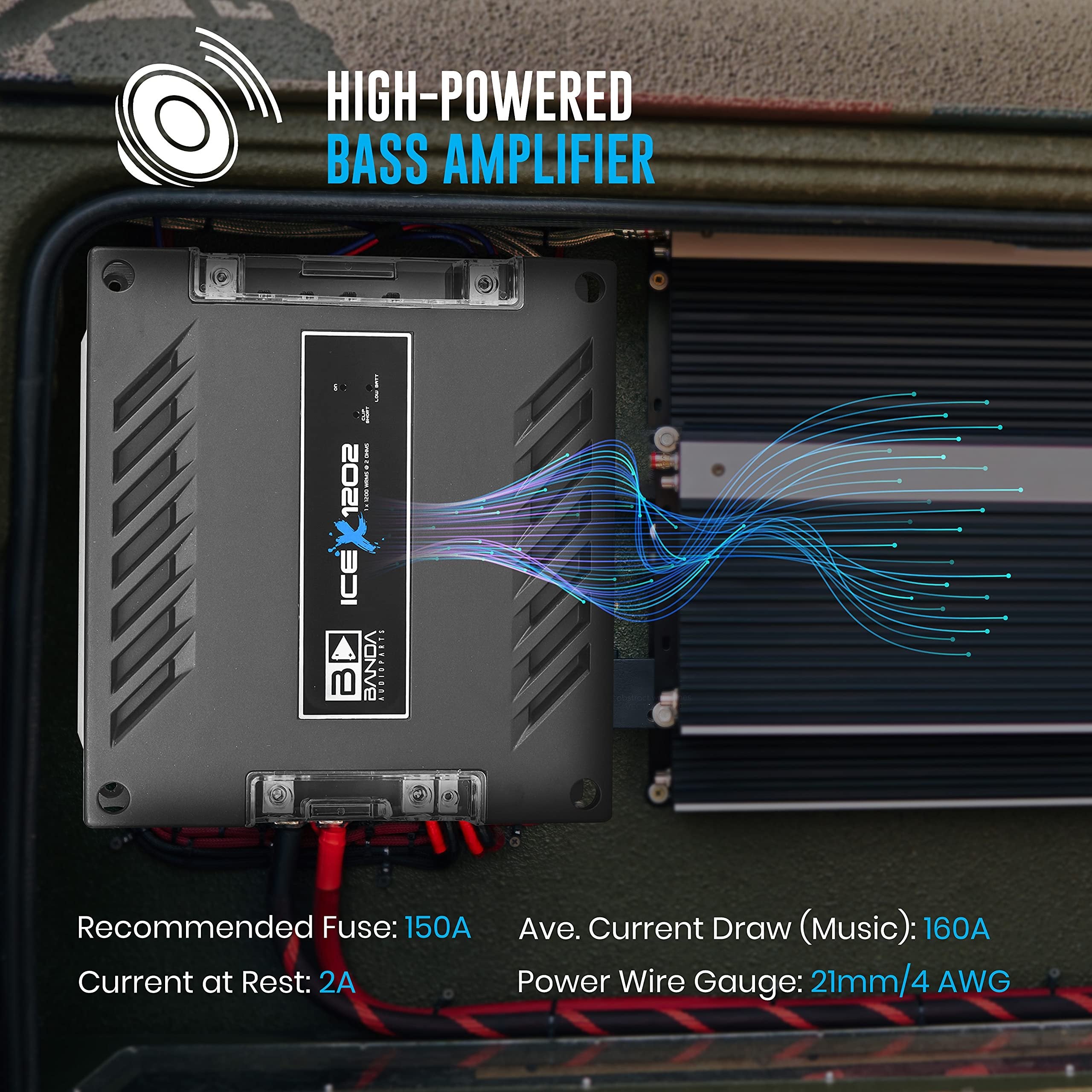 Banda Ice X 3001-1 Channel 3000 Watts RMS 1 Ohm Car Amplifier