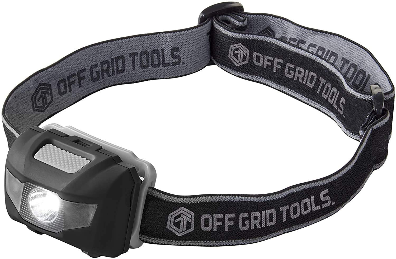 Off Grid Tools Survival LED Headlamp – One Size, Bright LED Technology, 4 Light Modes, Light & Compact Headlight, Adjustable Head Strap, Batteries Included