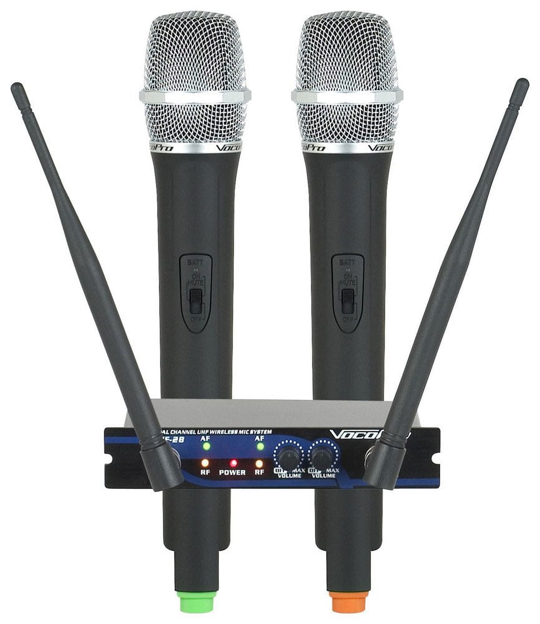 VocoPro UHF2810 Dual Channel UHF Wireless Microphone System