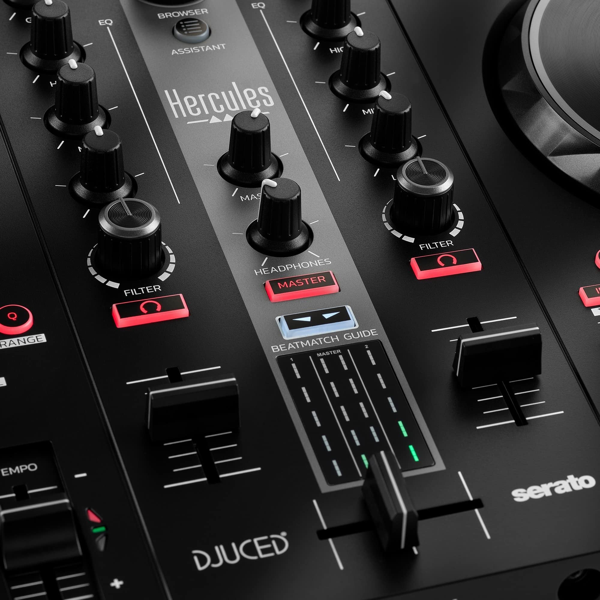 Hercules DJControl Inpulse 300 MK2 with Rubber Pads, Serato DJ Lite Software and Beatmatch Guide