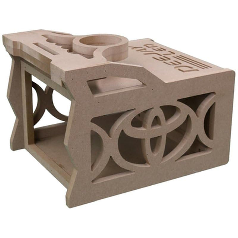 DEEJAY LED TBH1DIN3EQTOYOTA One Din Two EQ Wooden Case, Light Brown MDF Car Audio Controller Housing with 2.5" Cup Holder, 1 DIN EQ Wooden Box, Custom Wooden Case for Equalizer, 2.5 DIN Space