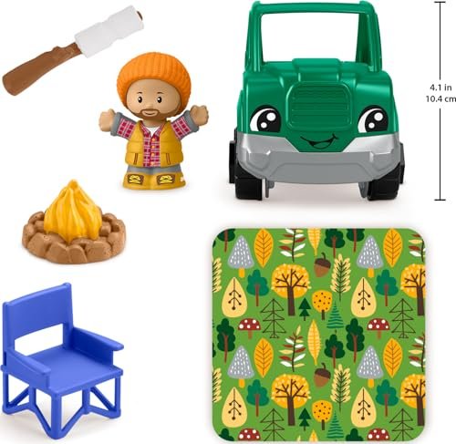 Fisher-Price Little People Toddler Toy Time to Camp 6-Piece Set for Preschool Pretend Play Ages 1+ Years