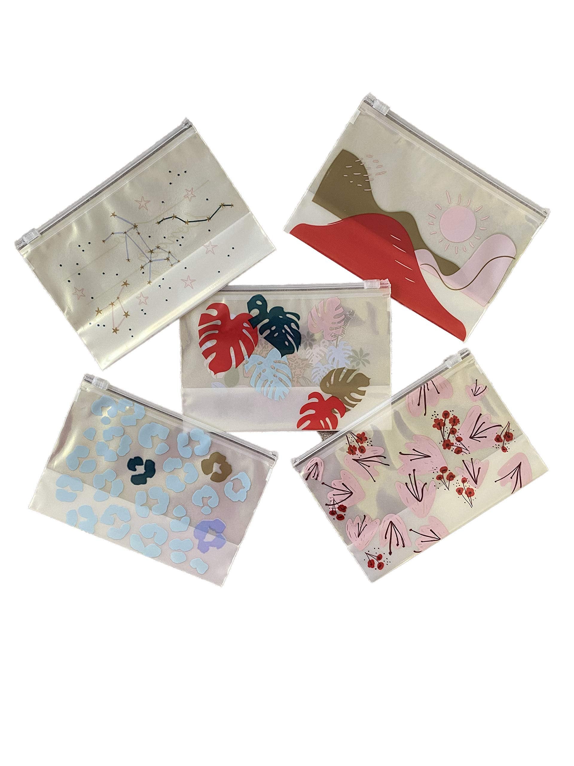 Makeup And Accessory Bags, Contain The Clutter, Use in Gym, Airport, Poolside, Desk, Date Night, Brushes, Lotion (15 Designs Bags) (Boho Collection)