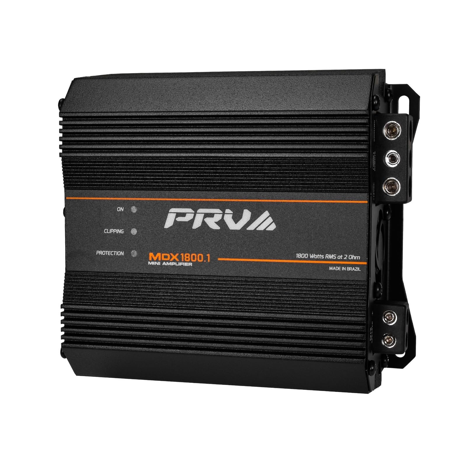 PRV Audio MDX1800.1 2 Ohm Mini Car Audio Amplifier 1 Channel 1800 Watts RMS Ultra Compact Full Range Monoblock Class D Amp for Powersports, Motorcycles, ATV, for High Power Loudspeaker Systems