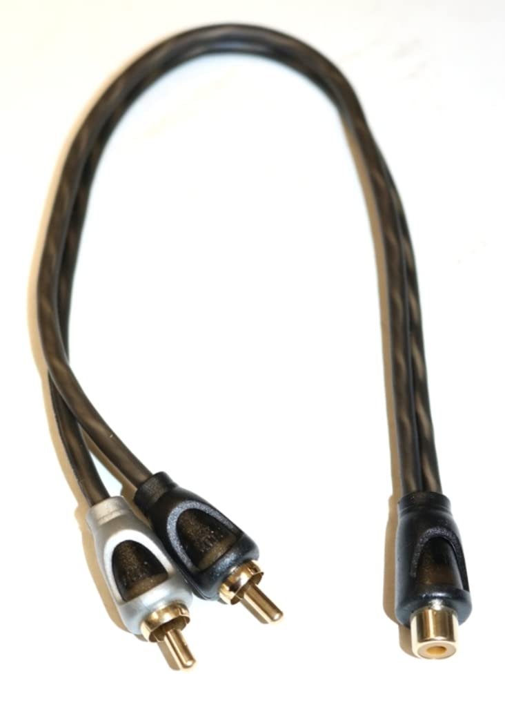 DEEJAY LED One Female To Two Male RCA Y Connector Cable Entry Level - TBH1FEMALE2MALE