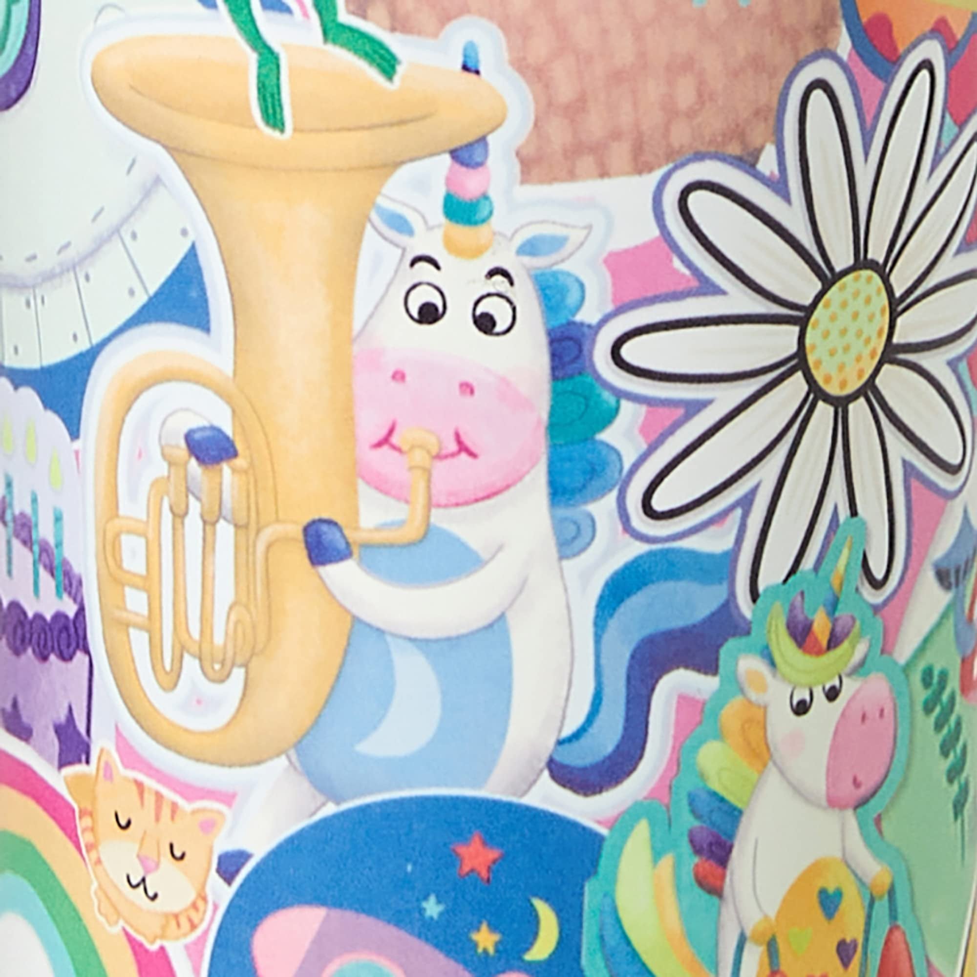 Highlights for Children Insulated Water Bottle for Kids, 20-Ounce Stainless Steel Water Bottles for Boys and Girls, Double Wall Vacuum Insulated, Kids Water Bottle for School (Rainbow Unicorn - Pink)