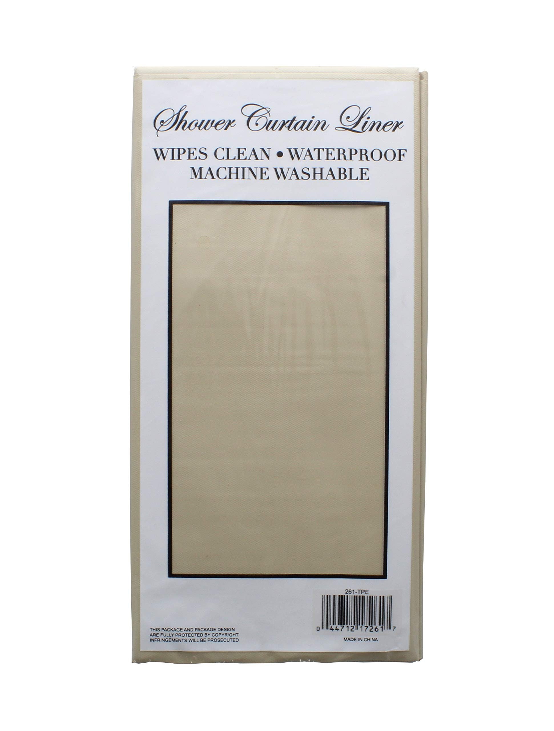 Shower Curtain Liner Beige Mildew Resistant Vinyl by Better Home