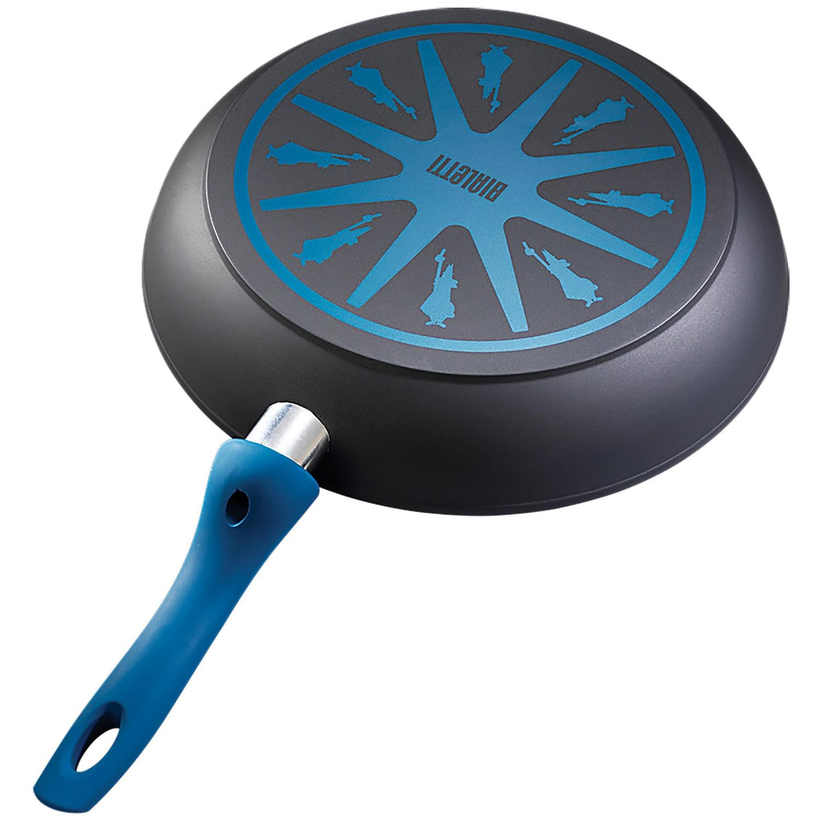 Bialetti Simply Italian Nonstick Aluminum 8" Frying Pan, Gray/Green