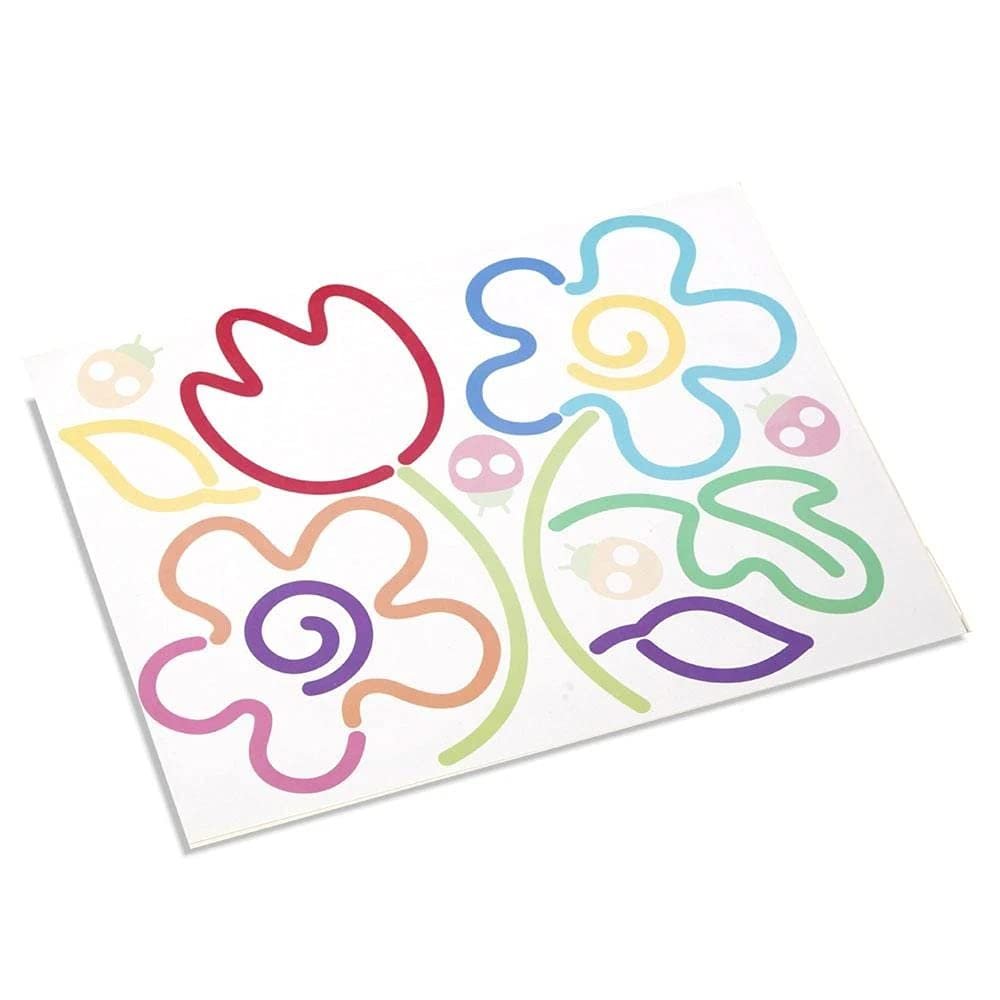 Melissa & Doug Rainbow Cord Picture & Pattern Maker Draw with Cords – 39 Cords, 6 Double-Sided Cards to Trace