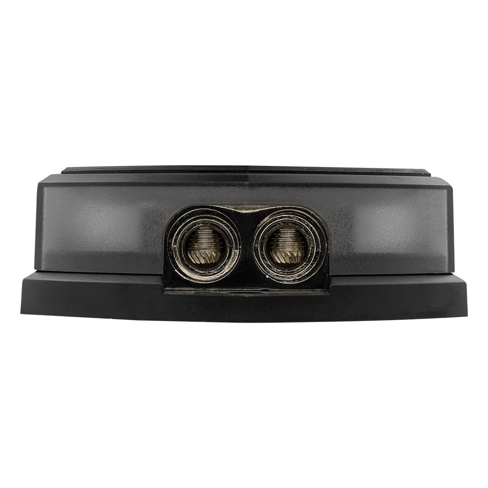 DS18 DB2040 Distribution Block 2X 0-GA in 4X 0-GA Out - Nickel Plated - Power Ground Distribution Block - Ground Distributor Block for Car Audio, RV, Motorcycle - 2X 0 Gauge in to 4X 0 Gauge Out