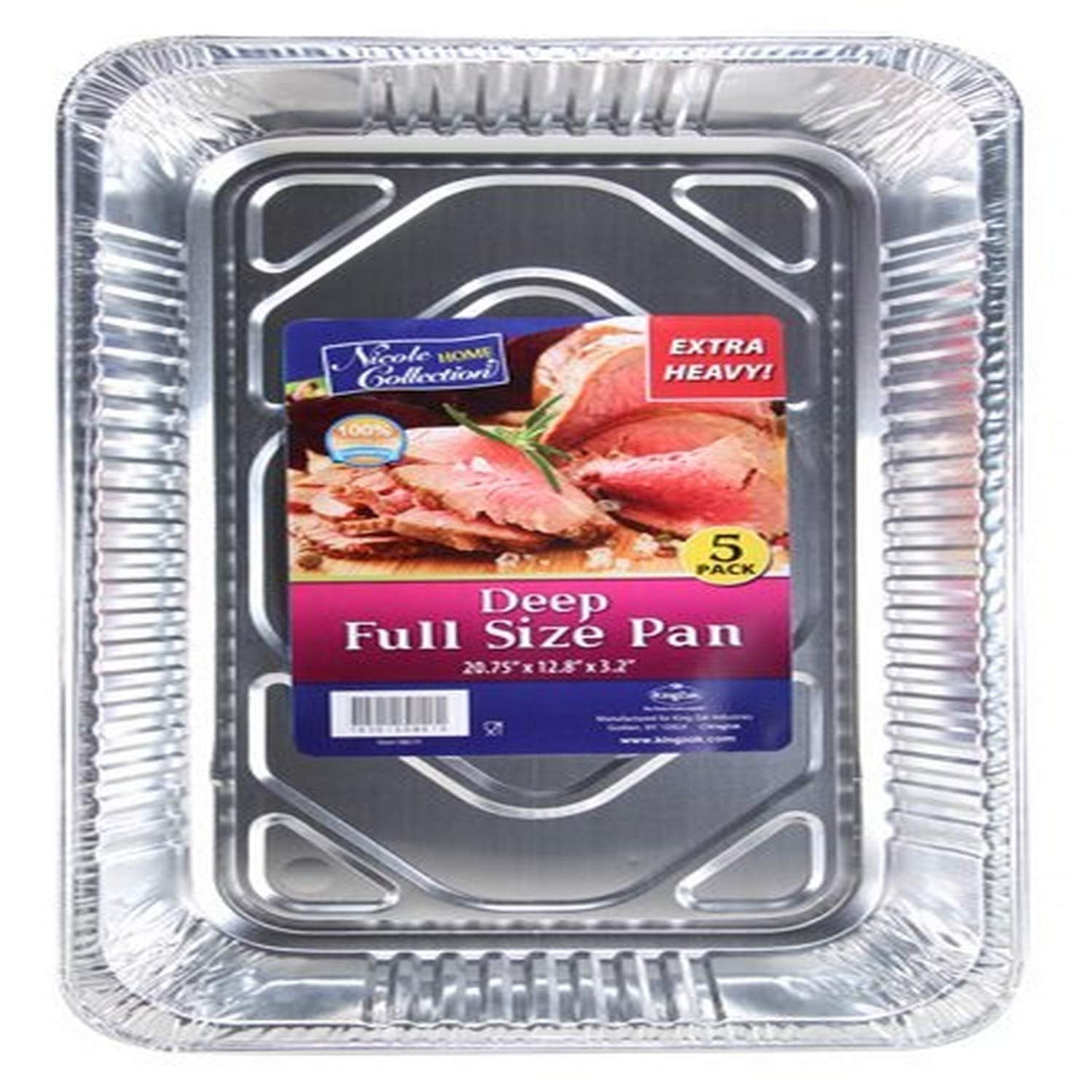 Silver Aluminum Pan Lids - 20.75" x 12.08" x 3.2" (Pack of 10) - Premium Quality - Perfect Fit for BBQs, Reheating, and Food Storage