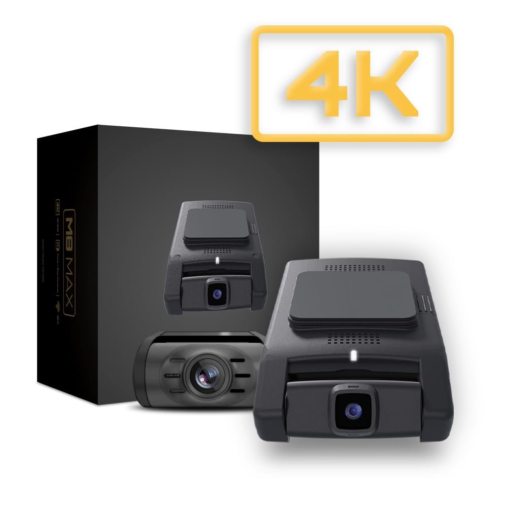 Momento M8 MAX 3-Ch 4K UHD w/Dual 5.0GHz Wi-Fi + GPS Front & Rear Dash Camera Kit (MD-8400) Includes 64GB MicroSD Card