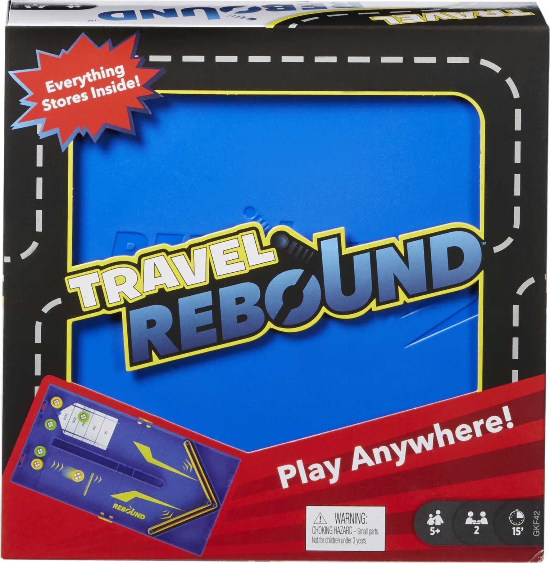 Mattel Games Travel Rebound, Portable Kids Game for 5 Year Olds and Up, Multi