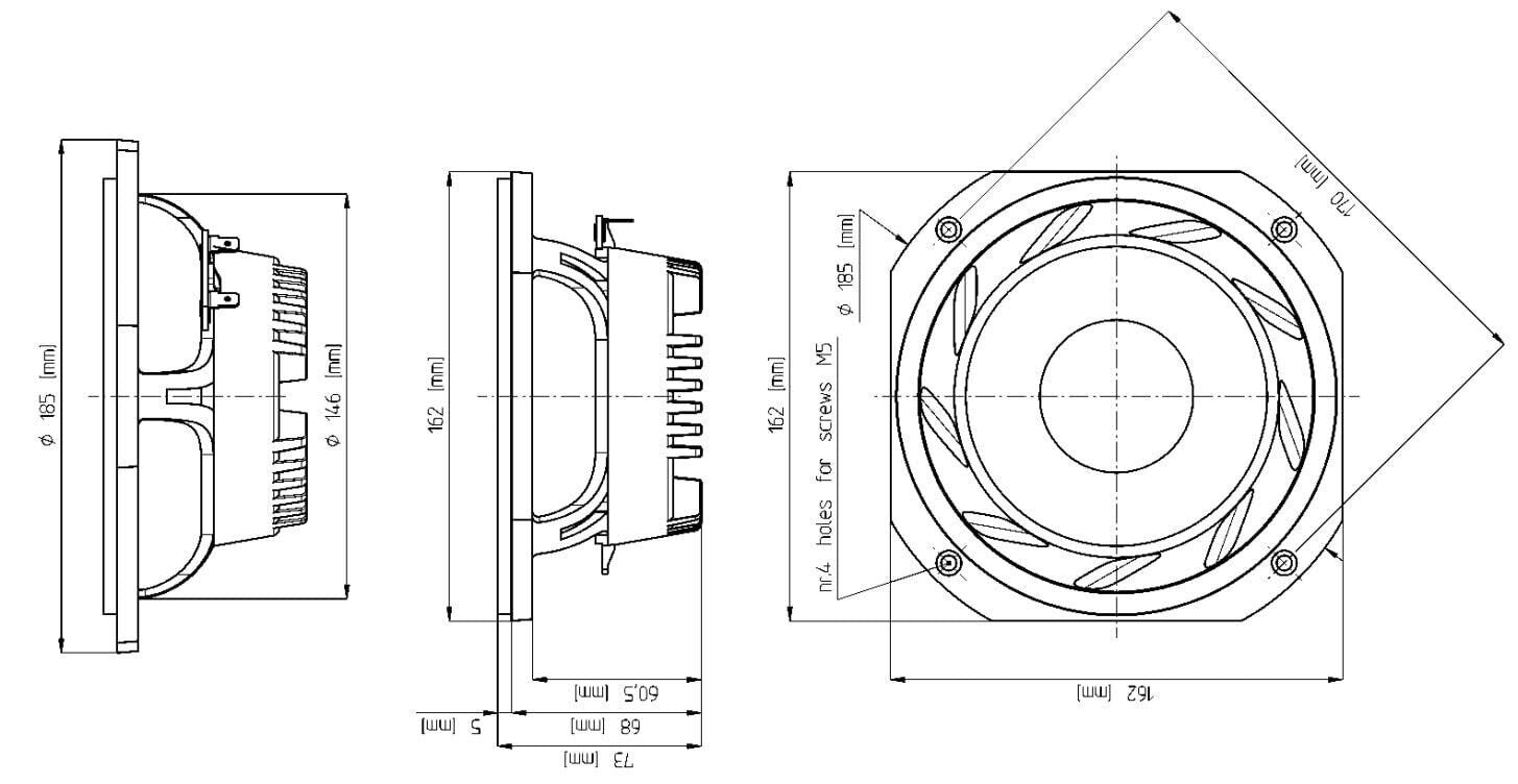 Eighteen Sound 6ND430-8 LF Drivers 6-inch NEO Neodymium Woofer 8-Ohm Aluminum...