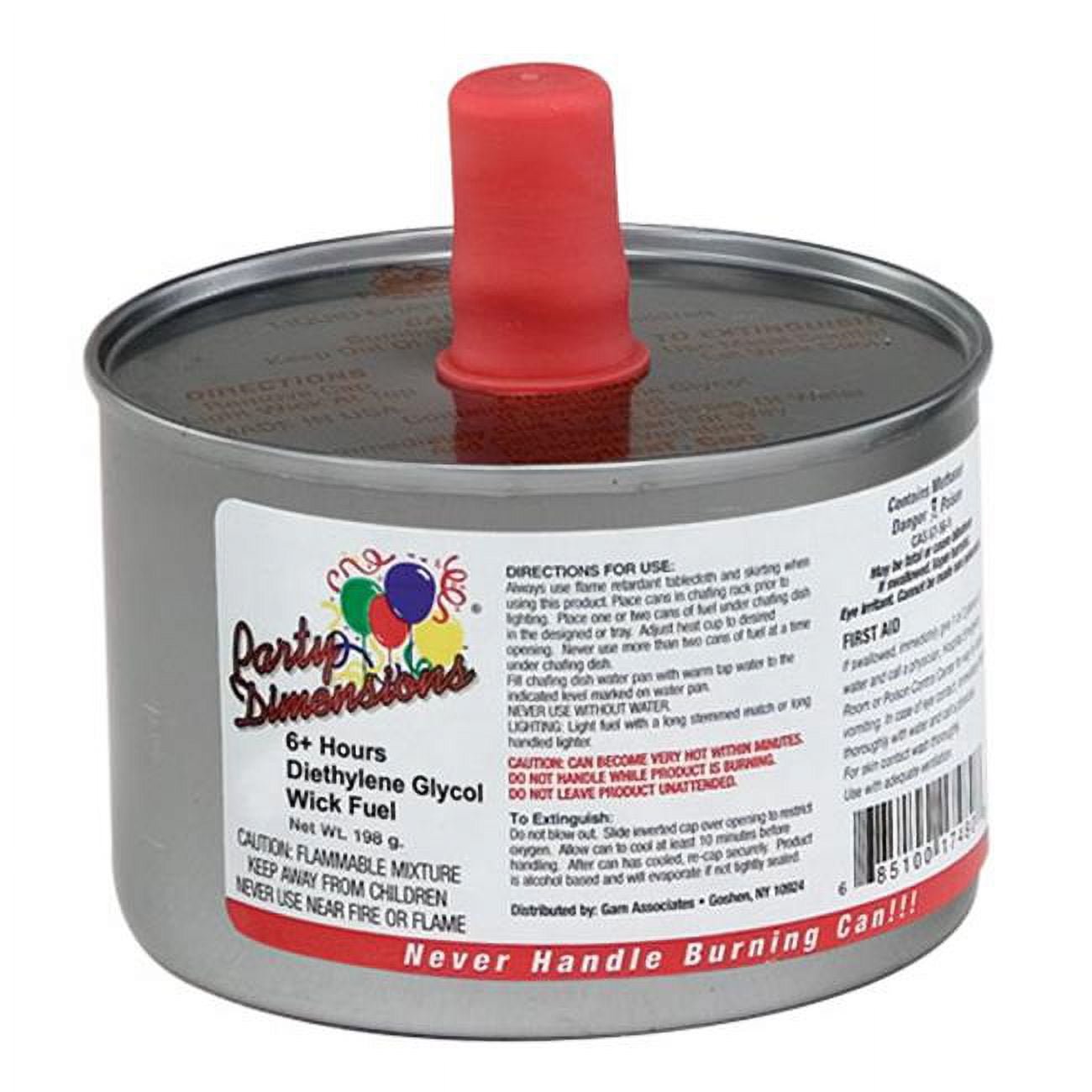 Party Dimensions 00502 6+ Hour Wick Fuel - 24 Per Case