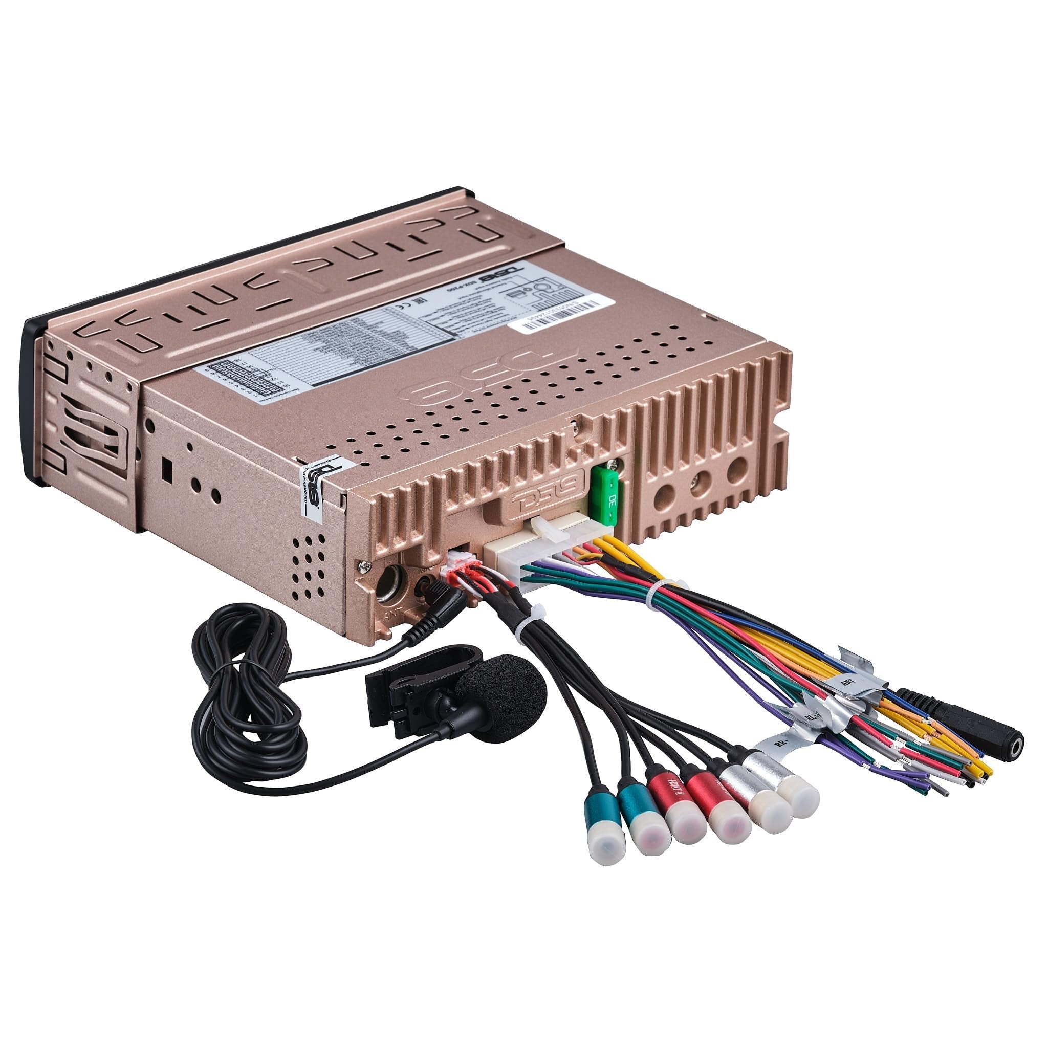 DS18 SDX-P200 Digital Media Receiver Single Din, Car Stereo Radio DSP, High Power 4 x 60 Watts, APP, Bluetooth Audio and Calling, Aux Input, USB, Mechless, AM/FM, 3V + 3.5V Subwoofer