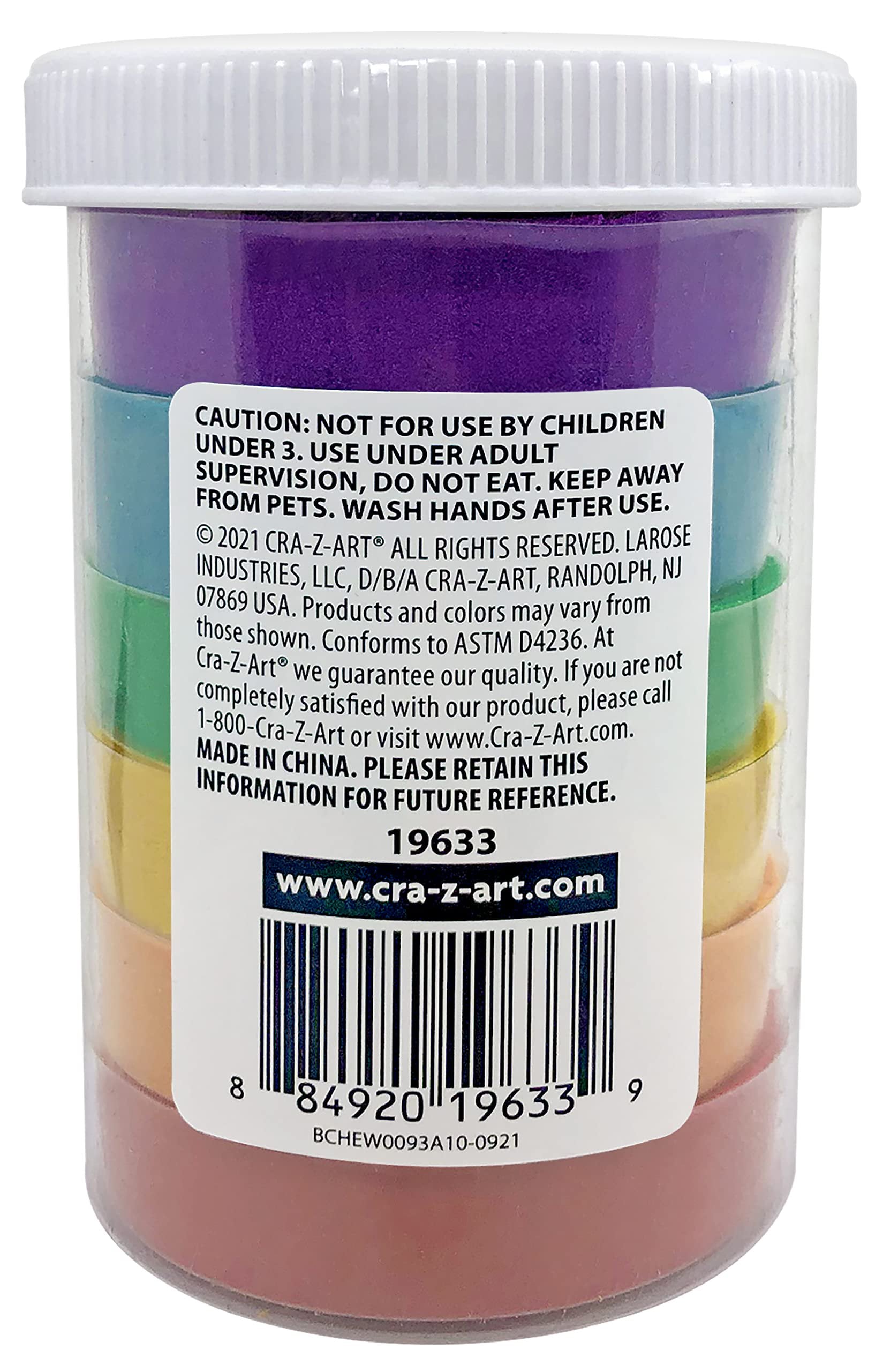 CRA-Z-Sand Rainbow Sand Jar with Bonus Surprise Tool Inside, Shape, Mold and Slice It, Fun Sensory Toy for Ages 4 and up
