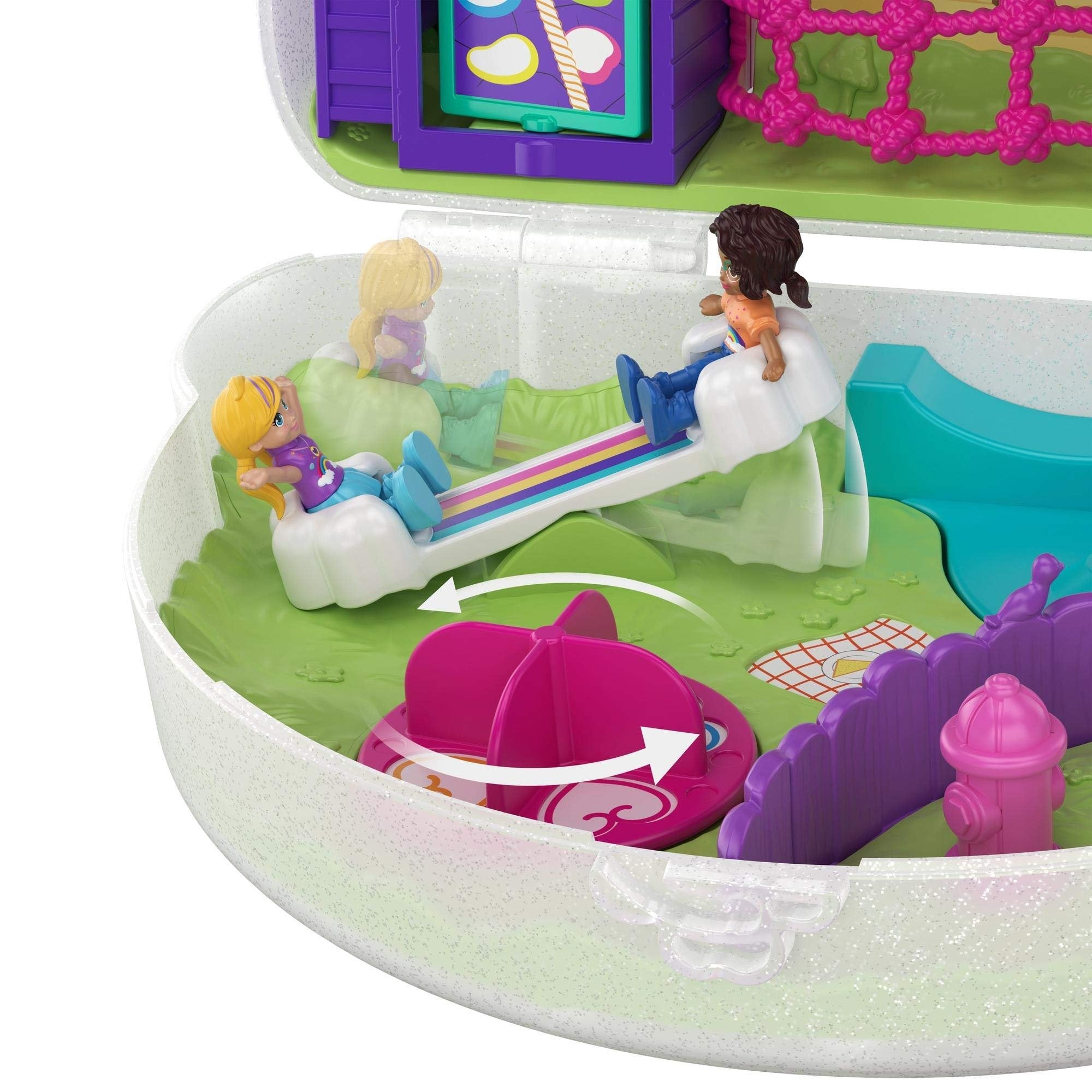 Polly Pocket- Cofanetto Borsetta dei Segreti Arcobaleno Polly Giocattolo per Bambini 4+Anni, GKJ65