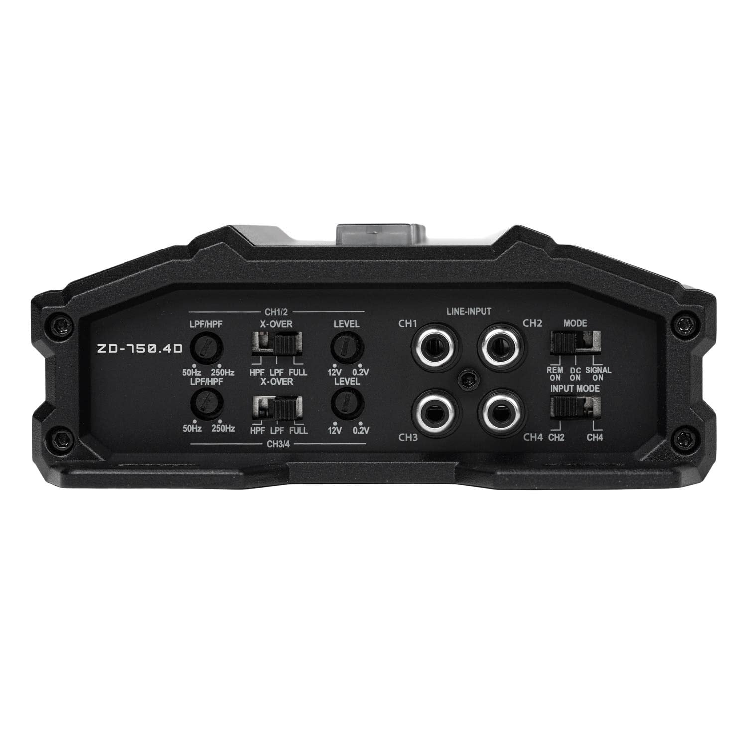 Hifonics ZD-750.4D Zeus Delta 700W 4 Channel Car Amplifier | Class D, Bridgeable, PWM MOSFET, Electronic Crossover