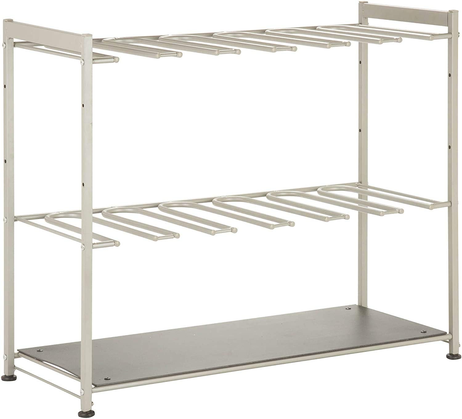 Honey-Can-Do SHO-02812 6-Pair Boot Rack, 27.5" x 10.75" x 22.5", Silver