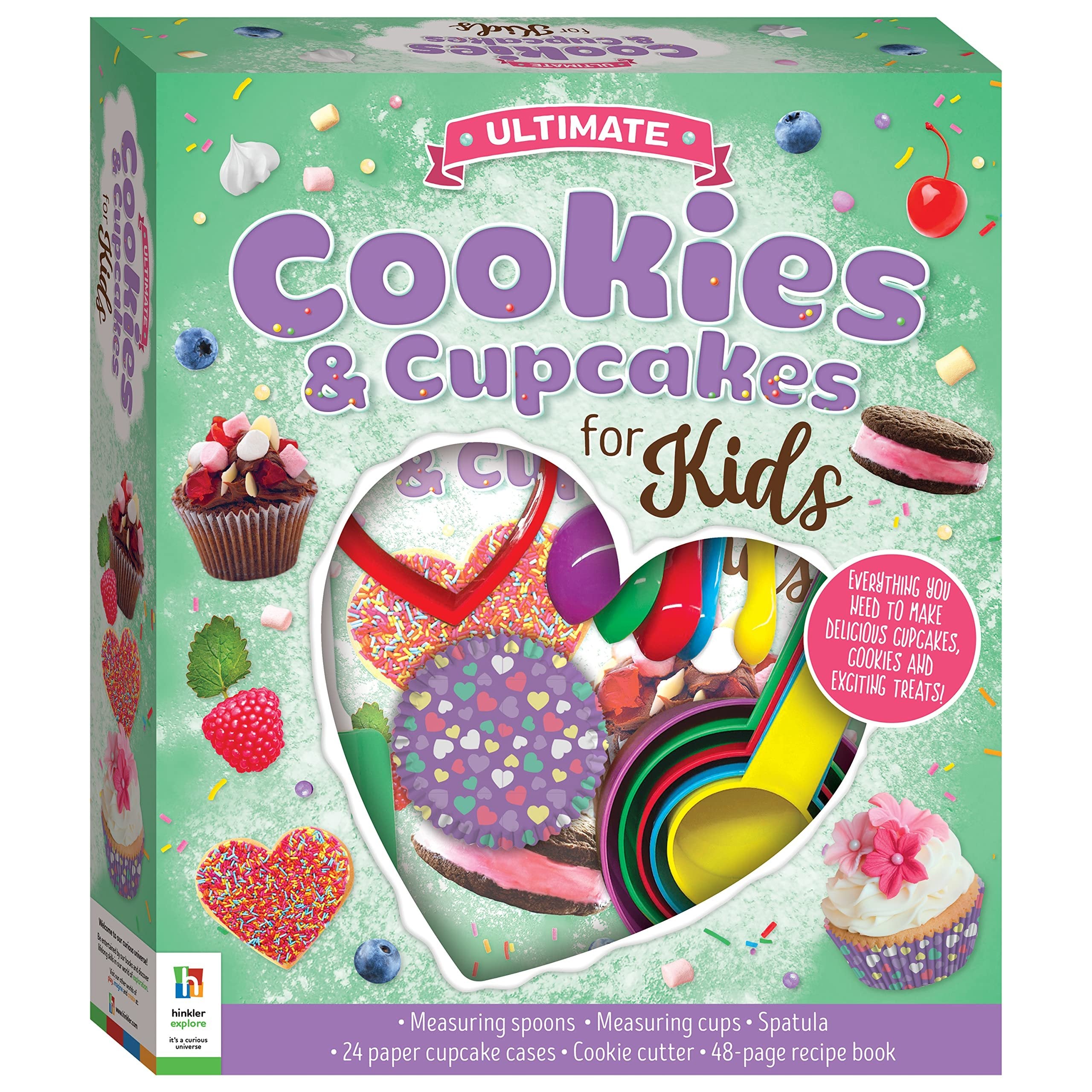 Hinkler Ultimate Cookie & Cupcakes for Kids - Cookbook With Baking Utensils and Guides - Children's Hobbies - Learn to Bake - For Ages 8 to 12
