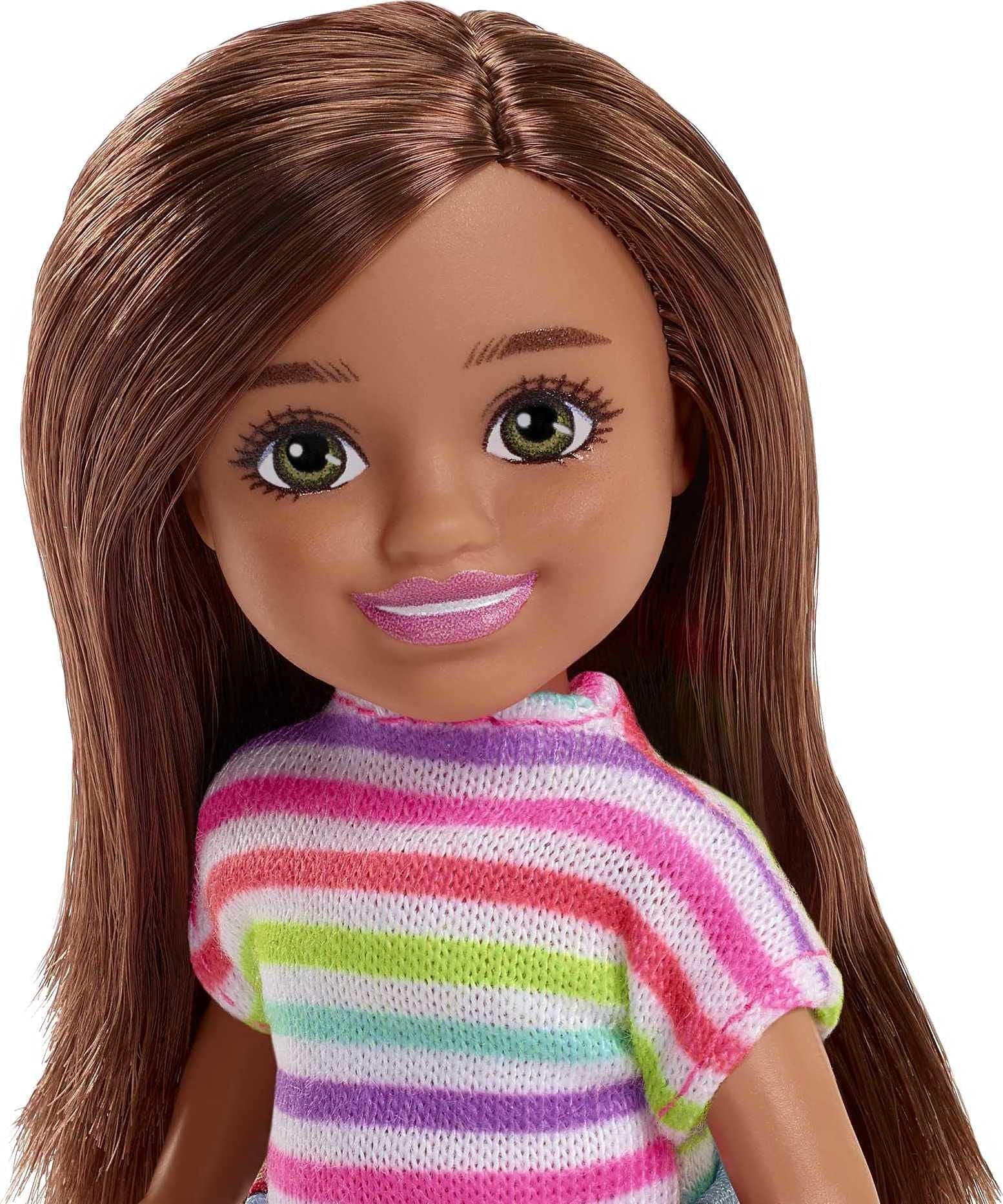 Barbie Chelsea Can Be Doll & Playset, Brunette Fashion Designer Small Doll with Removable Outfit & 8 Career Accessories
