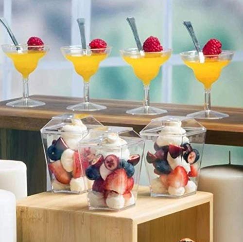 Lillian Tablesettings Mini Gourmet Dish-6 oz | Clear | Pack of 8 Plastic Serve ware (64549)