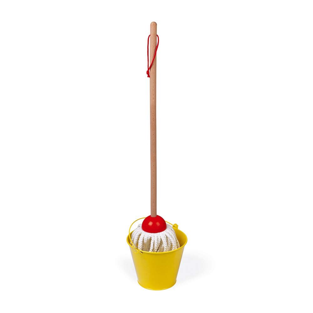 Janod Cleaning Set - 5 Piece Pretend Play Tools - Ages 3+ - J06588