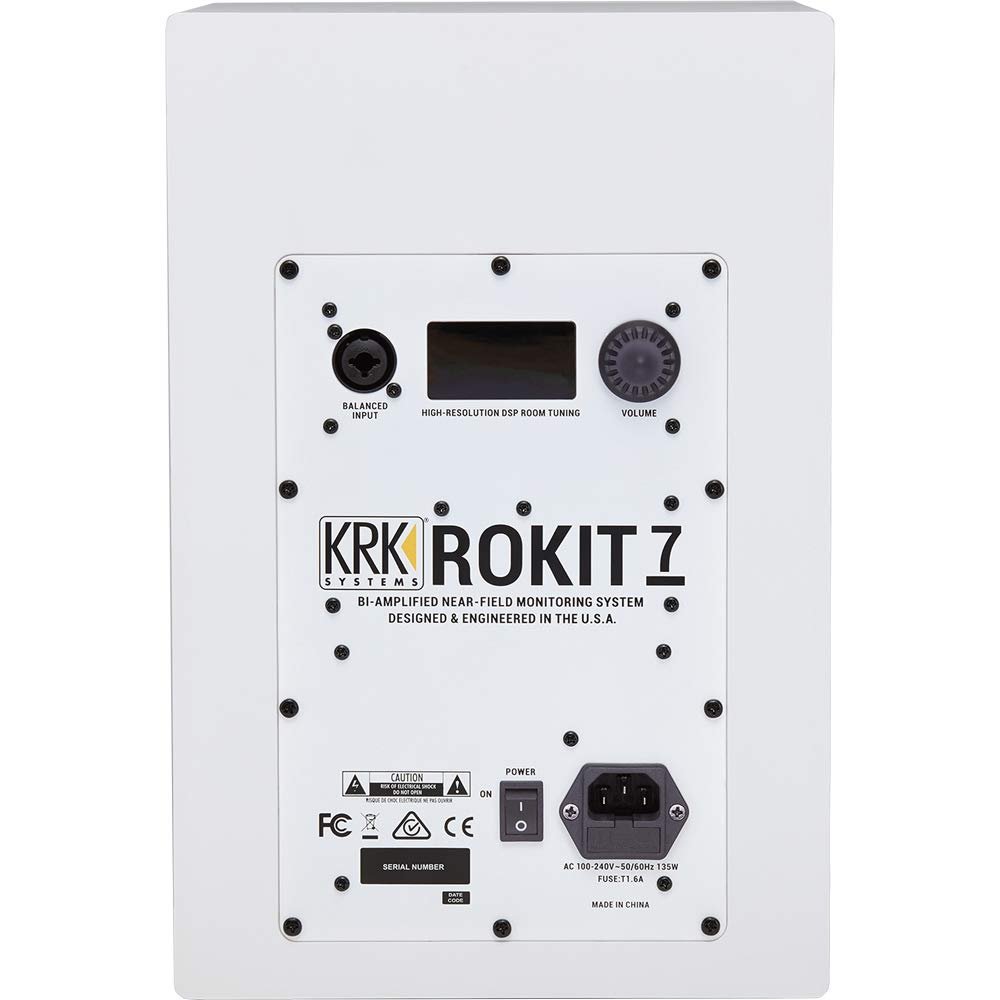 KRK RP5 Rokit 5 G4 Professional Bi-Amp 5" Powered Studio Monitor, White Noise