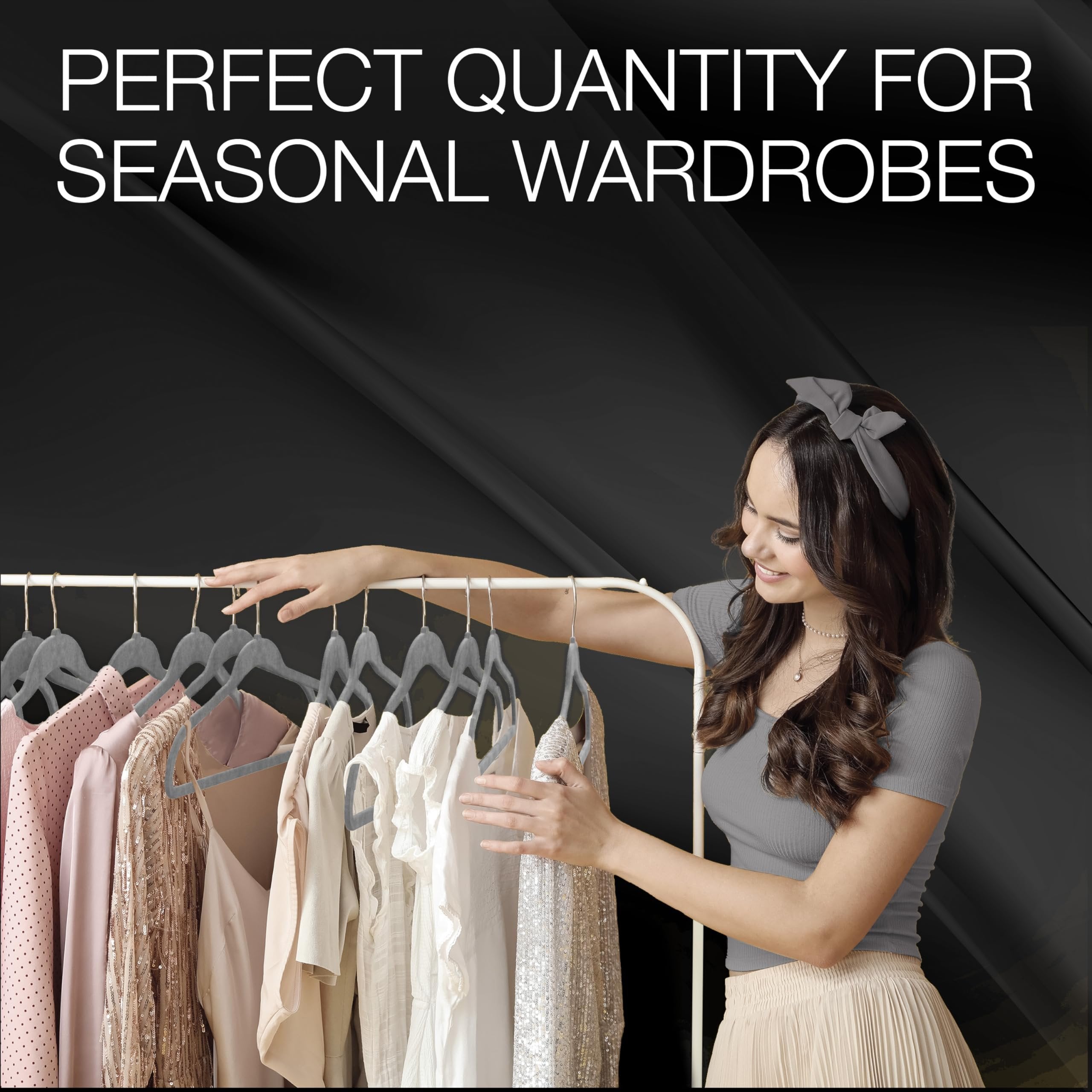 BROOKSTONE, [25 Pack] Velvet Hangers, [Non-Slip] 360° Swivel Hook, Lightweight & Slim, Strong & Durable, Space Saving Design, Heavy Duty, Won’t Stain Fabric