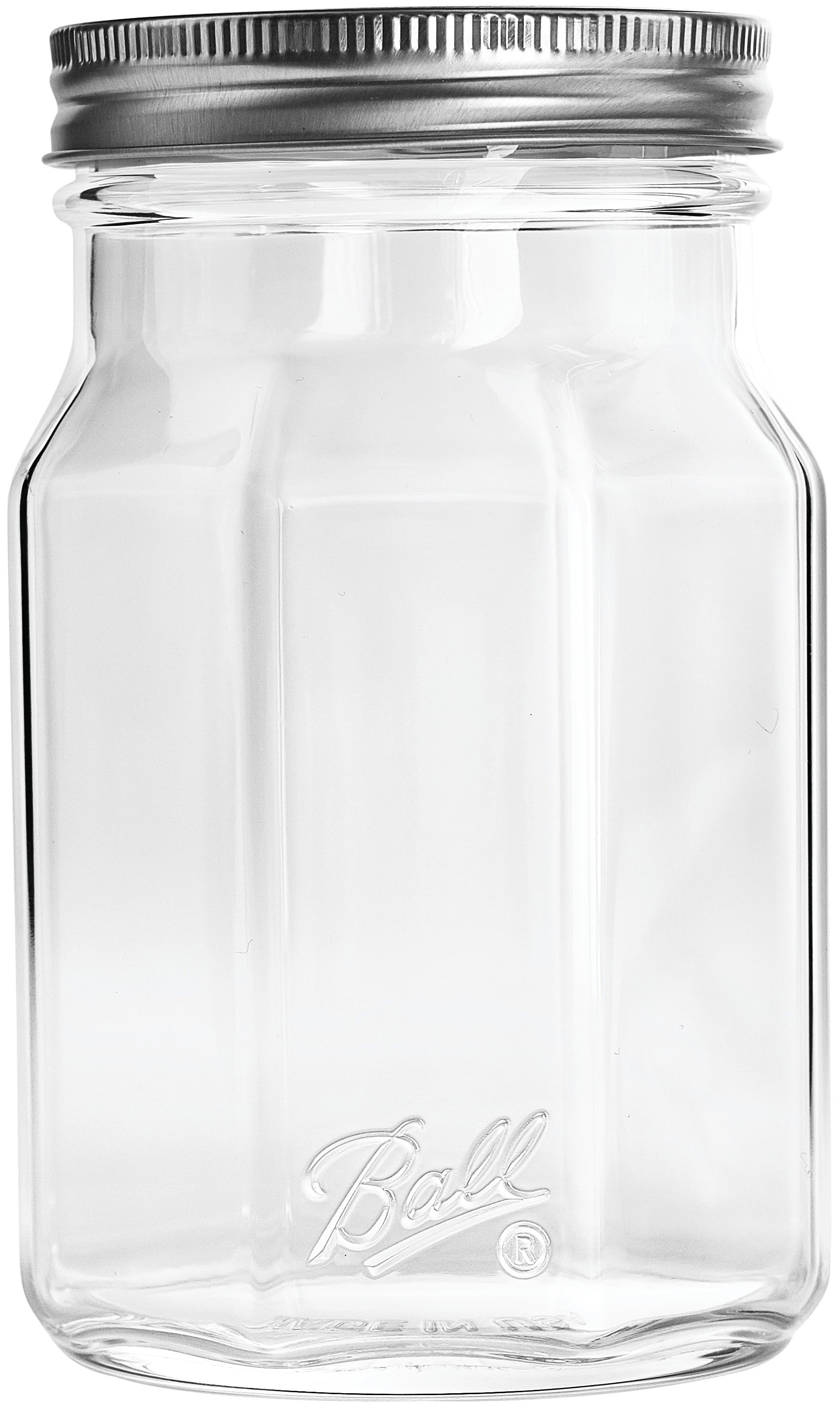 Ball Premium Glass Sharing Jar, Wide Mouth, 32 oz, 4 Count