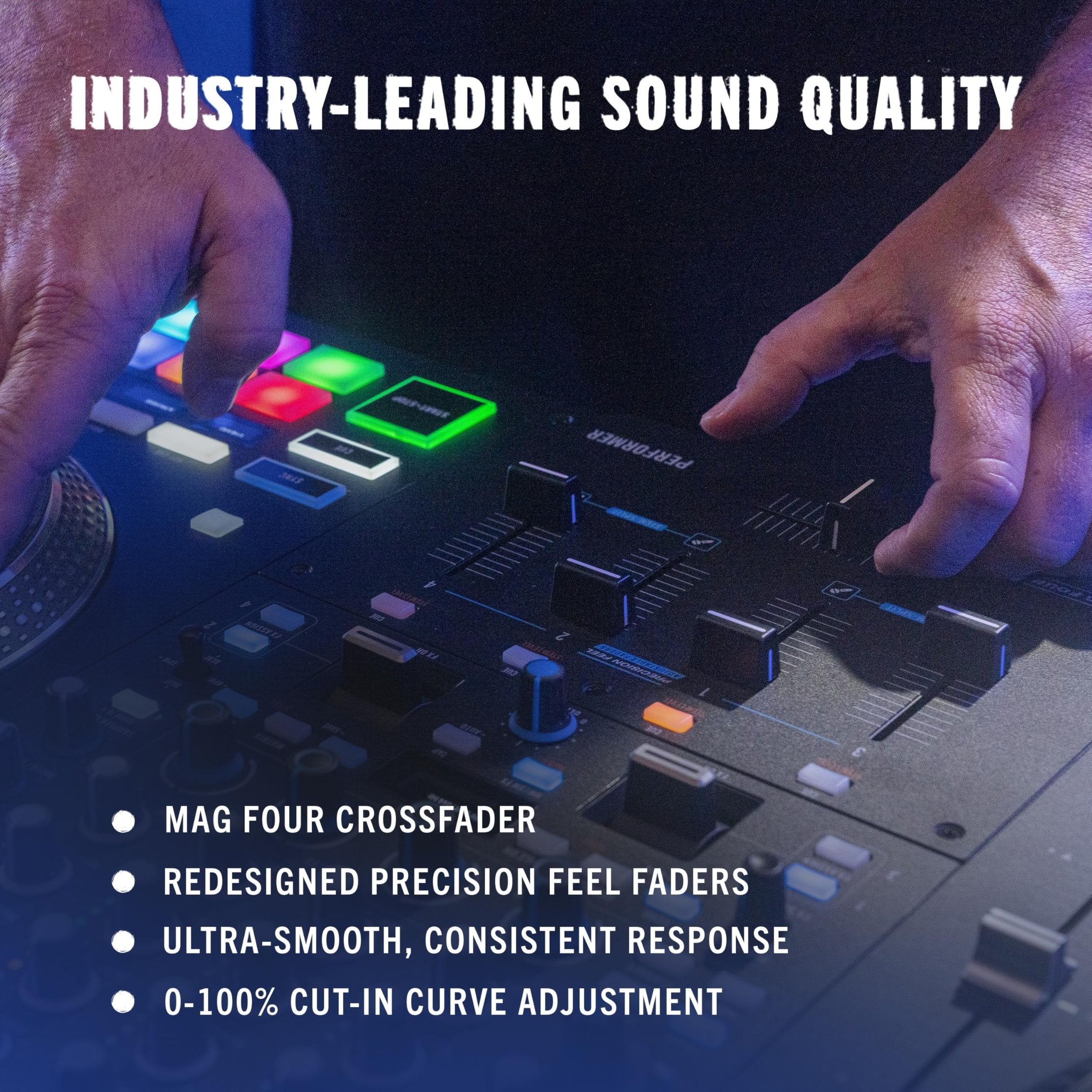 Rane PERFORMER 4-Channel Motorized DJ Controller, 7" Platters with Displays, Precision Feel Faders, Stem Split, Advanced FX, Serato DJ Pro Included