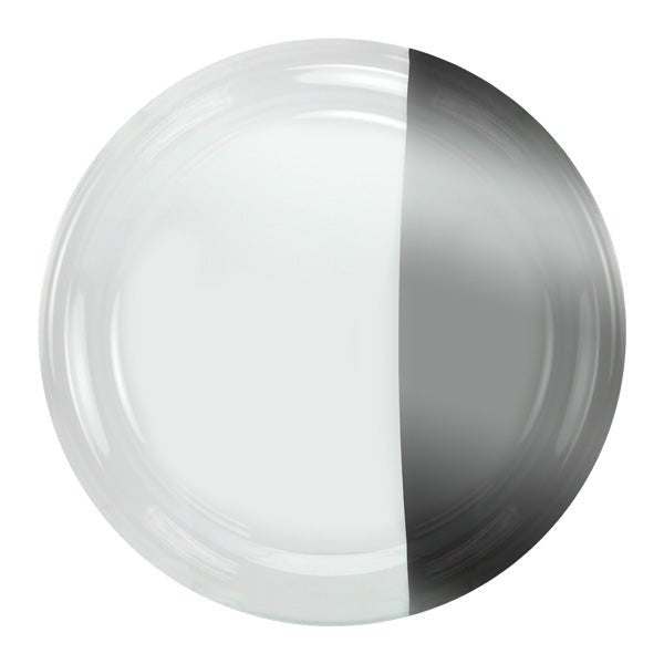 Kingzak Classic Clear & Silver Round Plastic Plate - 7.25" (Pack of 20) - Ideal for Parties and Special Events