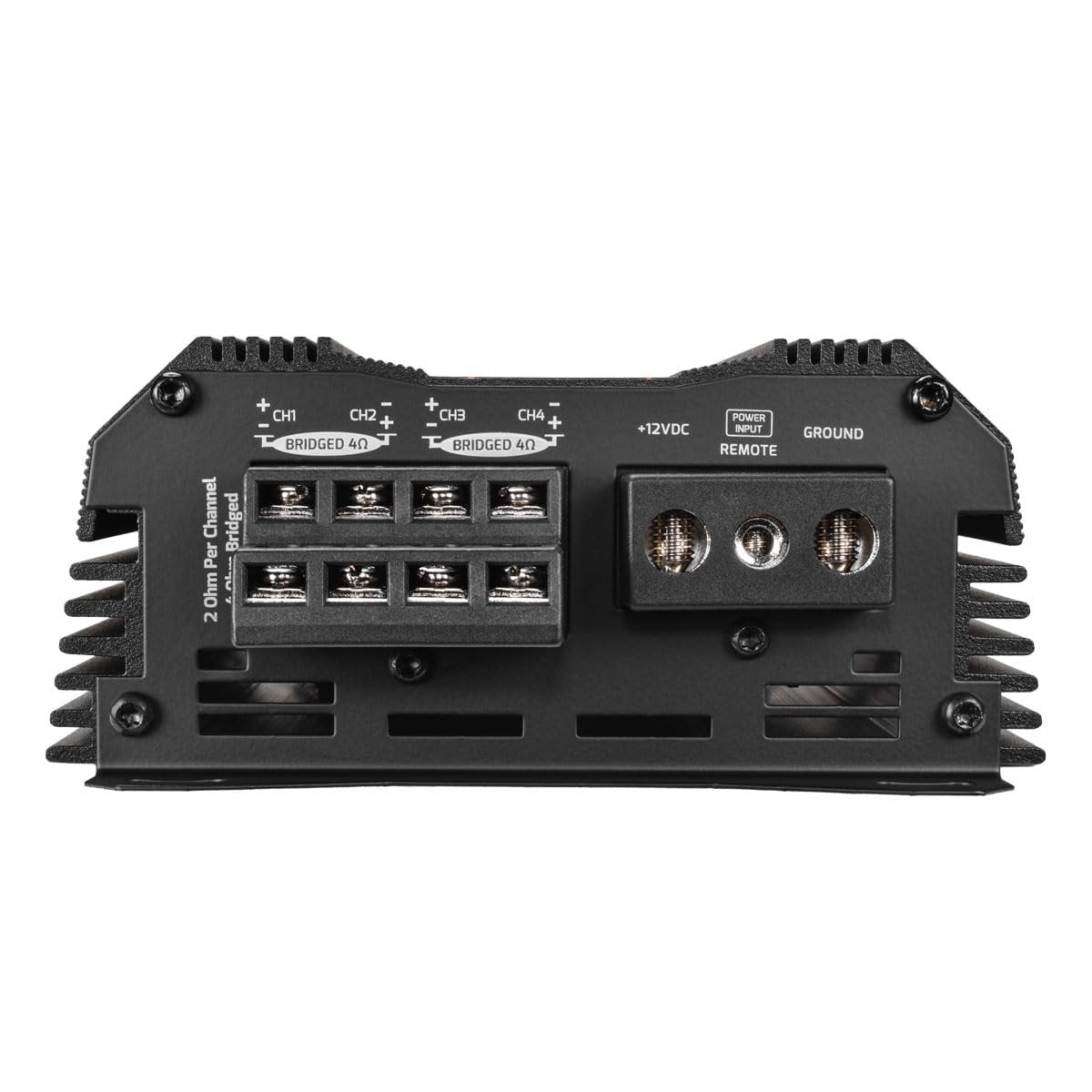 PRV Audio MDX2000.4 2 Ohm Mini 4 Channel Car Audio Amplifier 4 x 500 Watts RMS at 2 Ohm - 2000 Watt 12 Volts Bridgeable Amp for Powersports, Motorcycles, ATV, for High Power Stereo Speaker Systems