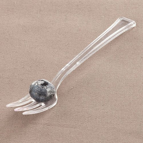 Lillian Tablesettings 48 Count Mini Plastic Spoons and Forks Combo, Clear