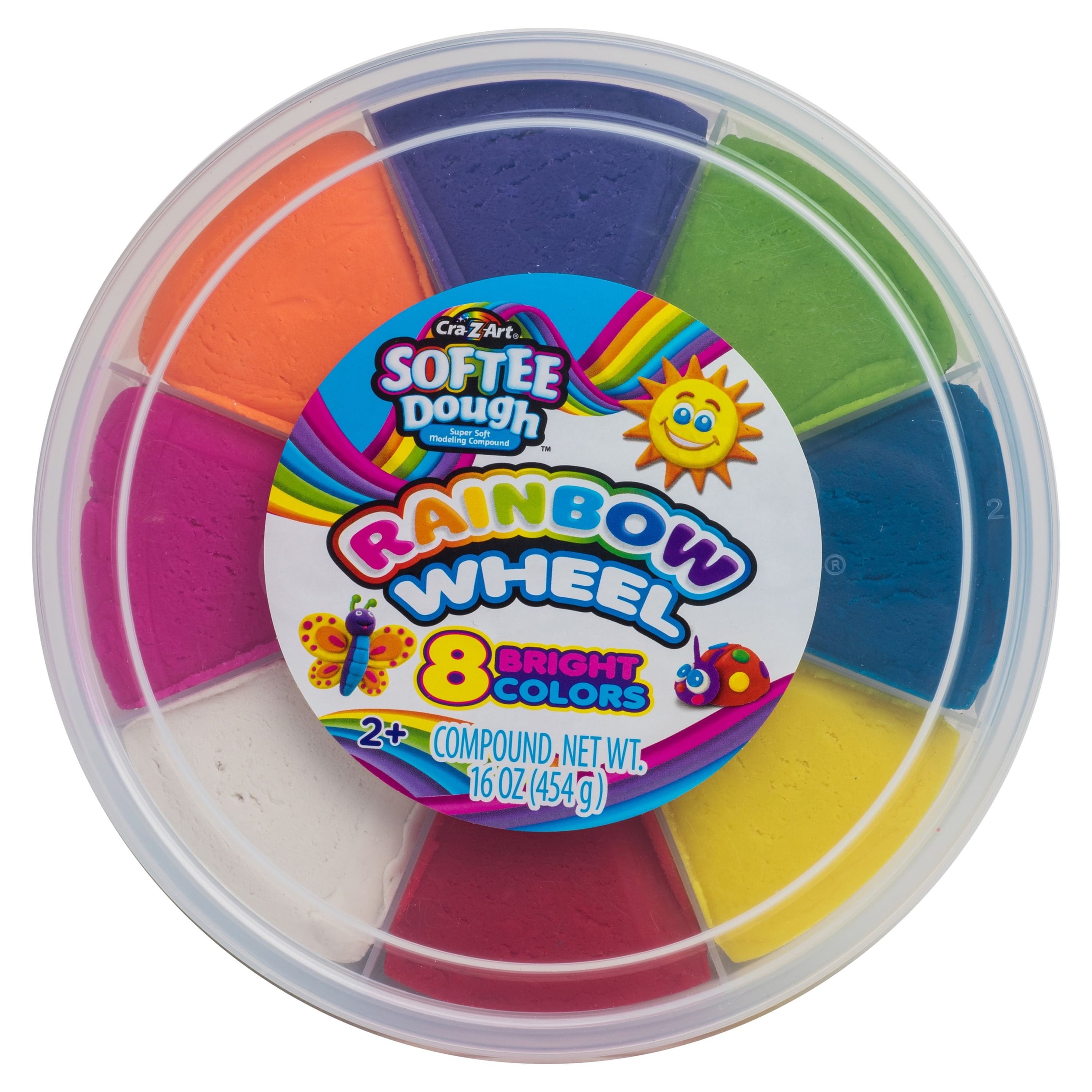 Cra-Z-Art Softee Dough Rainbow Wheel, 1 Dough Set, 1lb, Child Ages 2 and up