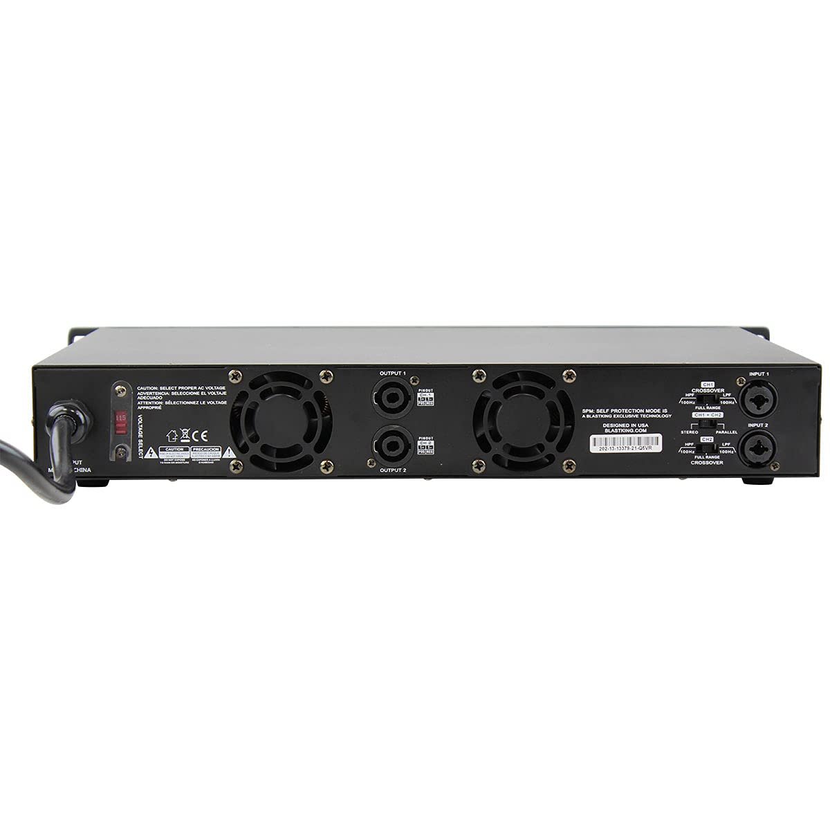 Blastking D1600.2 3200 Watt 2 Channel Class D Amplifier