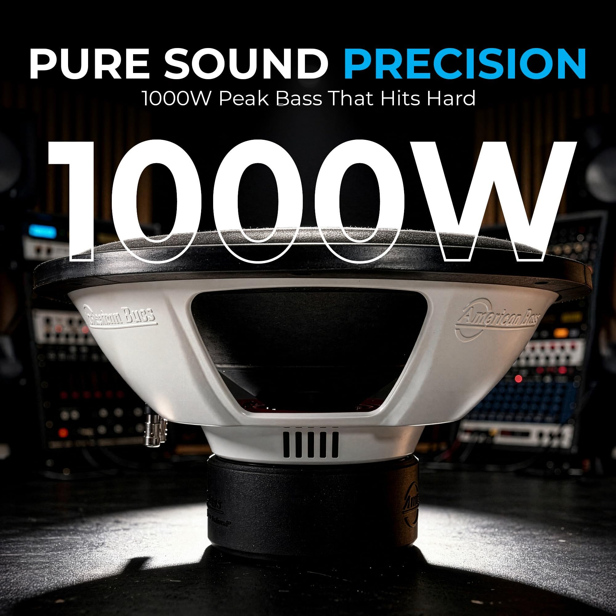 American Bass DX Series 15" Car Subwoofer, 1000W Peak / 500W RMS, 4 Ohm Car Audio with 125oz Magnet and 2.5" Voice Coil, Heavy-Duty Steel Basket, Powerful Bass for Car Audio Systems