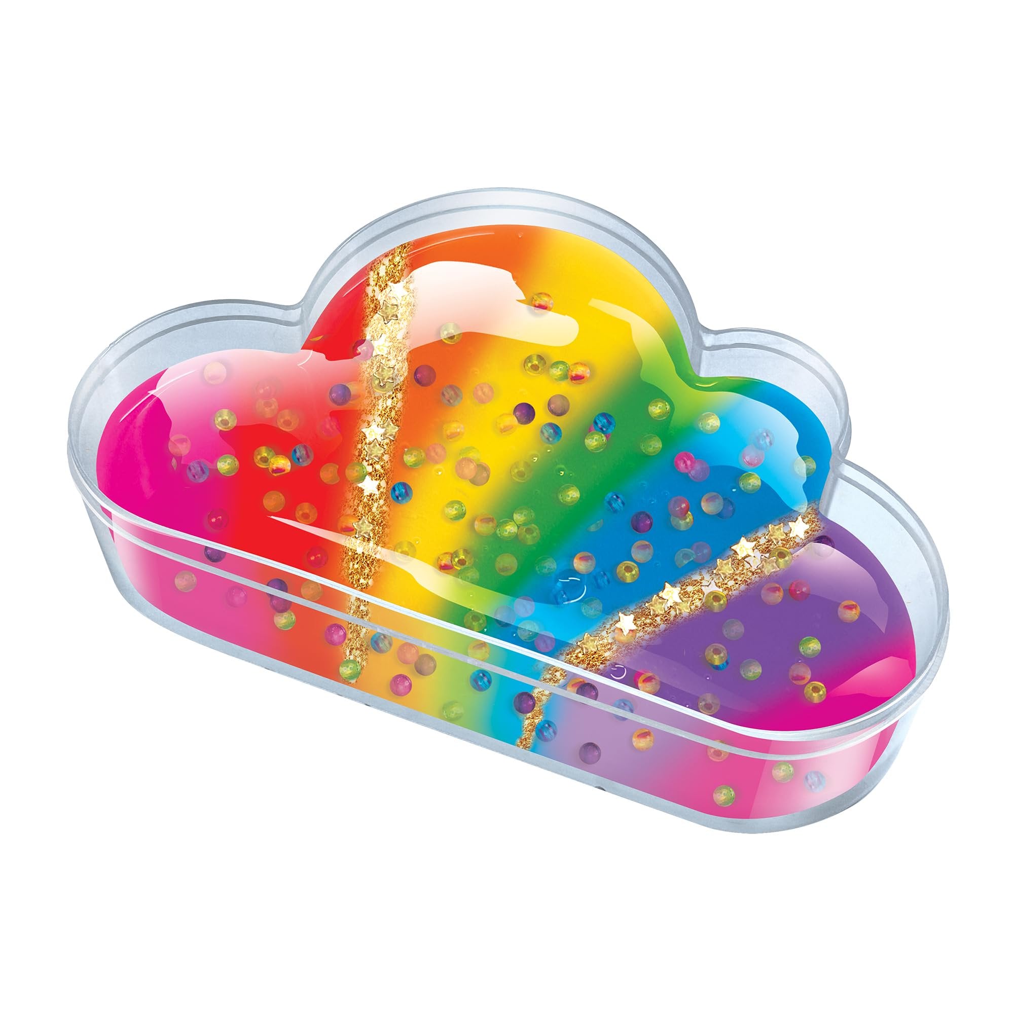 CRA-Z-Slimy Over The Rainbow Slimy Creations Kit, 12 Pre-Made Rainbow Slimes with Piping Bags, Glitter Charms & Cloud Container, Party Slime Kit for Kids Ages 6+