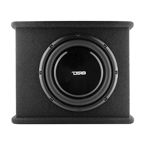DS18 SB10A 10" Shallow Subwoofer Enclosure with Built in Amplifier – Car Audio All in One Amplifier and Subwoofer Bass Package 700 Watts Power – Great Stealth Car Subwoofer in Box with Amp