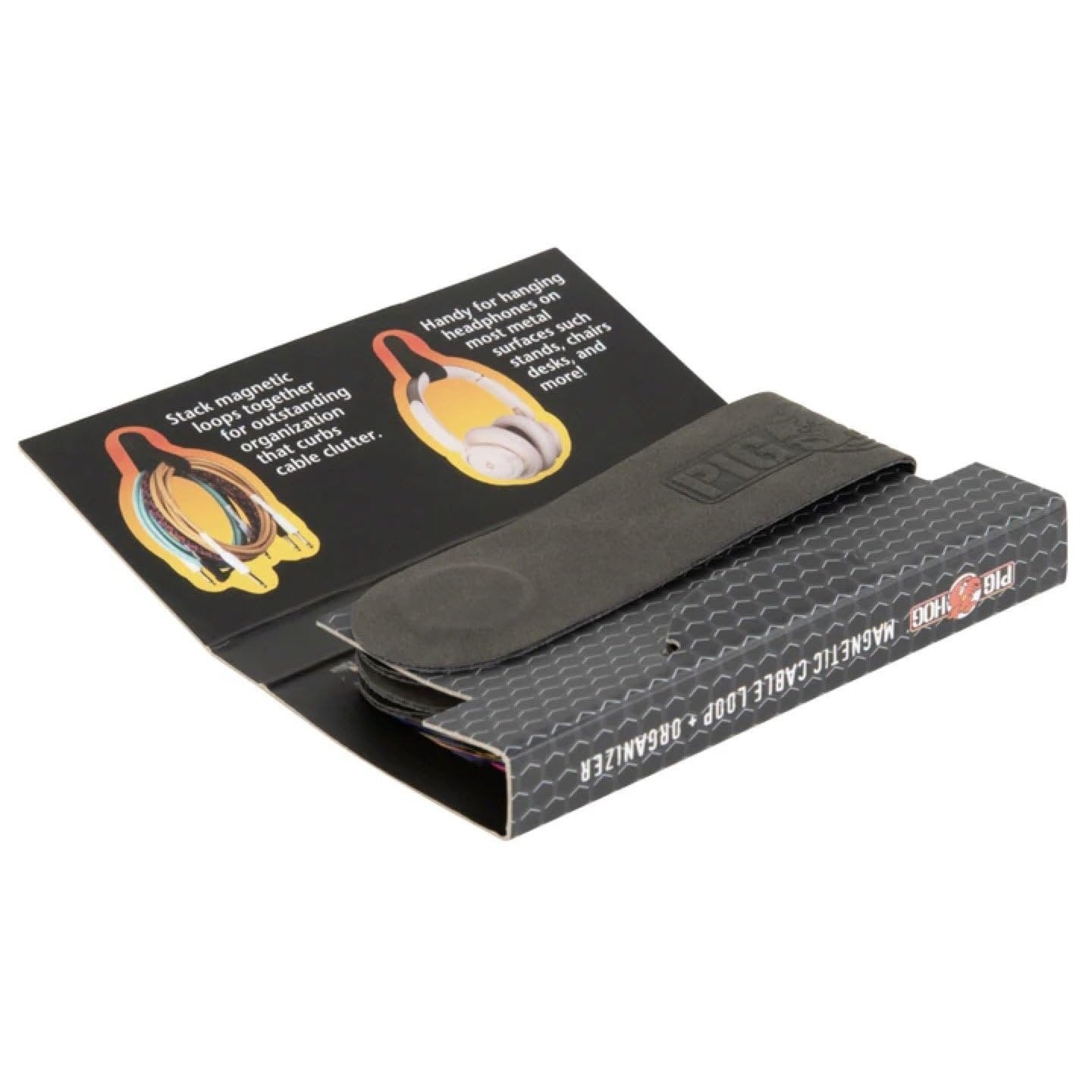 Pig Hog PHMAGLOOP Magloop Magnetic Cable Organizer Durable Flexible Versatile Loops - 2 Pack