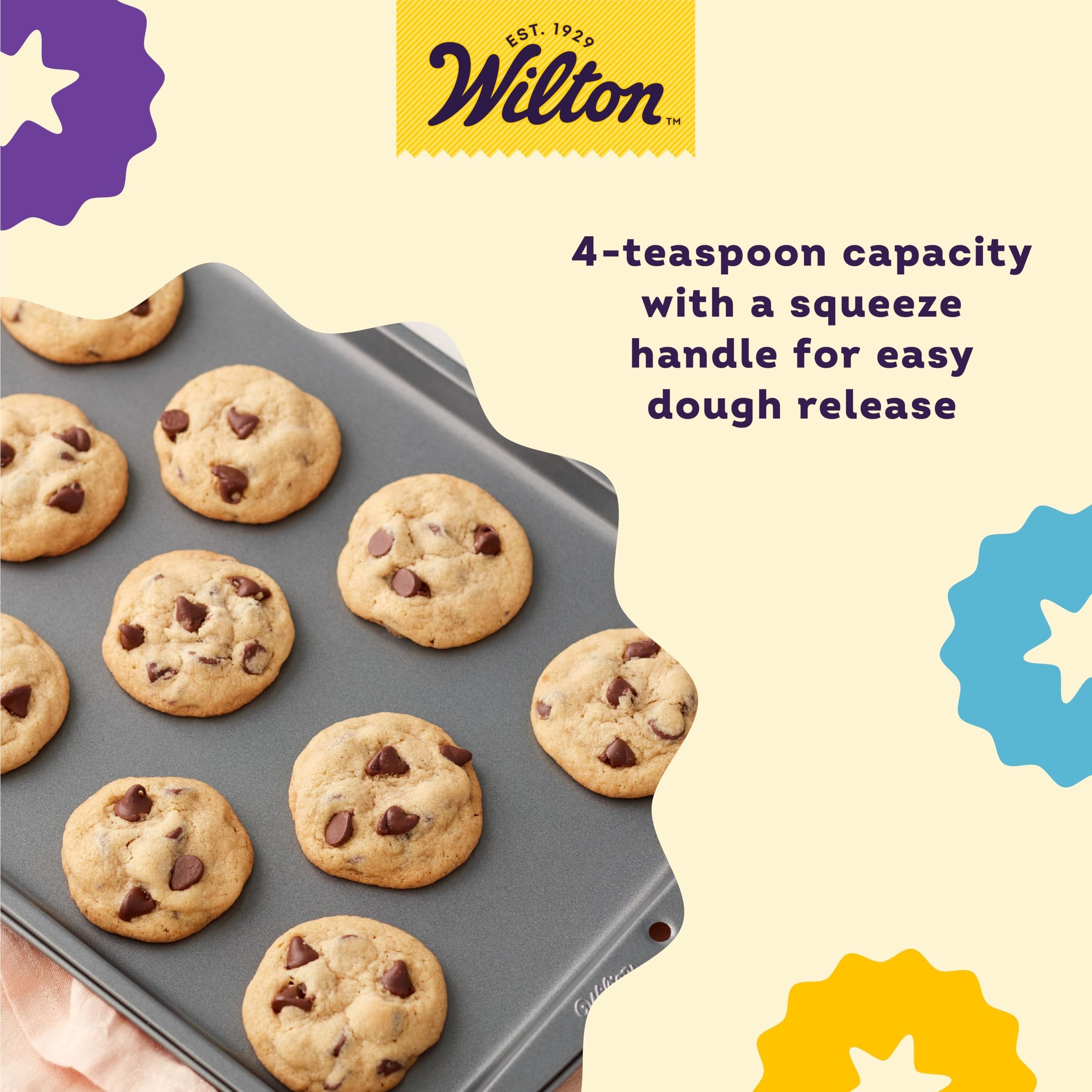 Wilton Stainless Steel Cookie Scoop, 1 Count (Pack of 1), Silver