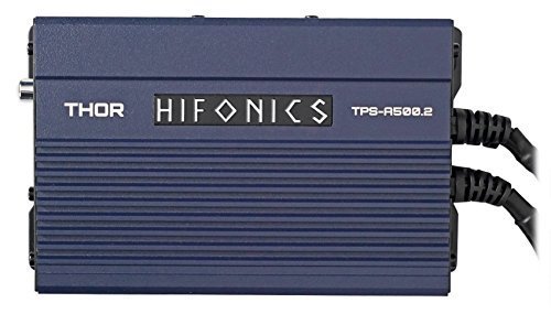 Hifonics TPS-A500.2 THOR Series Class-D 2-Channel 2-Ohm Stable Powersports Amplifier For Polaris RZR/ATV/UTV/Cart/Boat